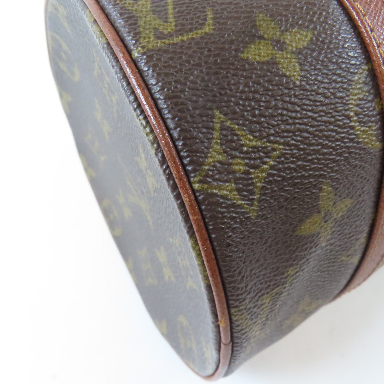 LOUIS VUITTON Monogram Papillon PM金扣肩背袋啡色