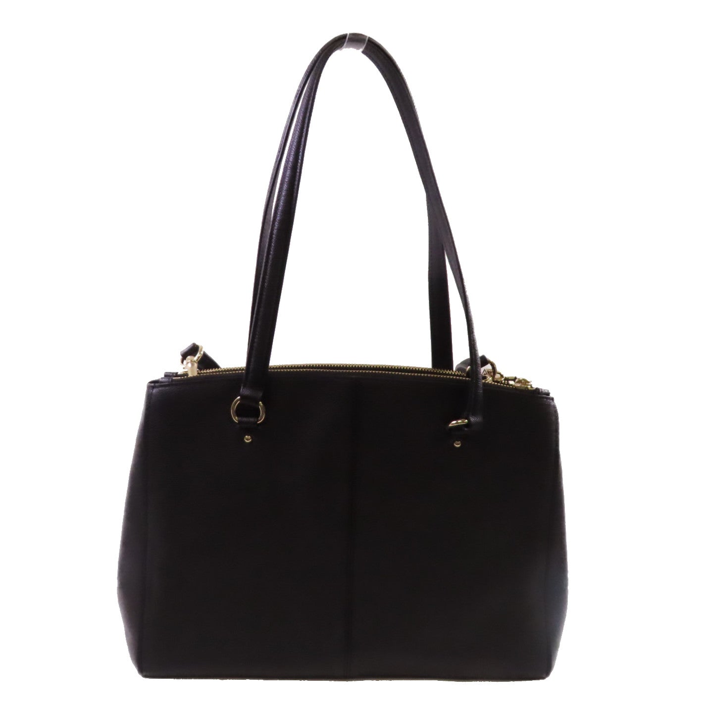 COACH 牛皮皮革2Way Shoulder Bag金扣手挽肩背兩用袋黑色