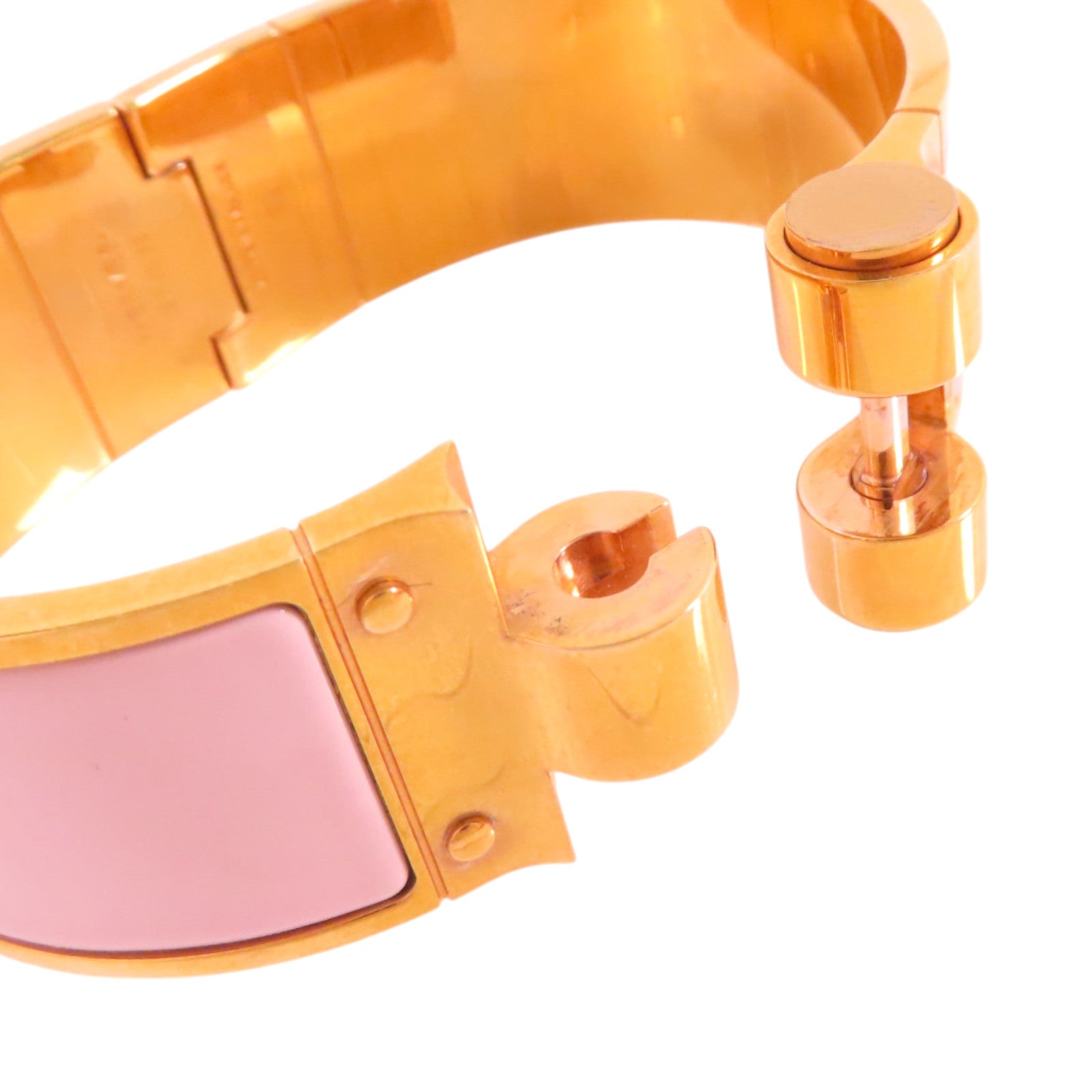 HERMES 鍍金/琺瑯Bracelet金扣手鐲