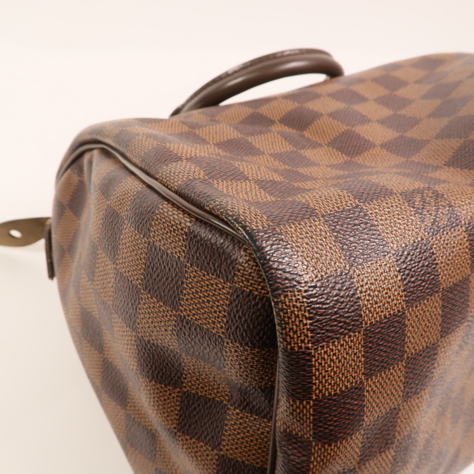 LOUIS VUITTON Damier Speedy 30金扣手挽袋