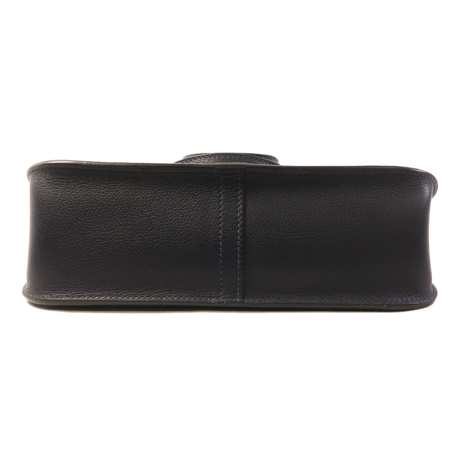 HERMES Evercolor皮革Halzan 25銀扣手挽肩背兩用袋Bleu Nuit
