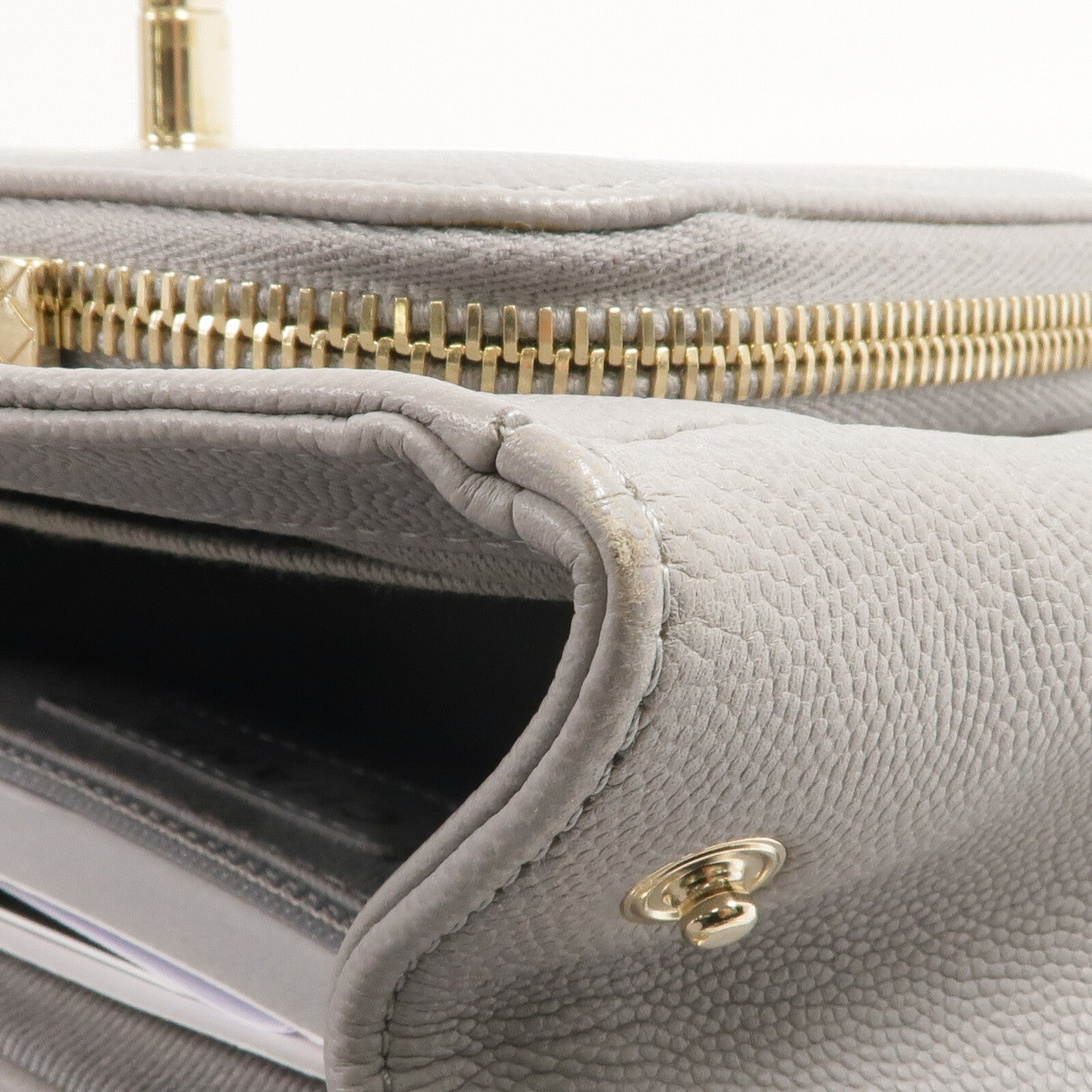 CHANEL 牛皮皮革2way Chain Shoulder Bag金扣手挽肩背兩用袋