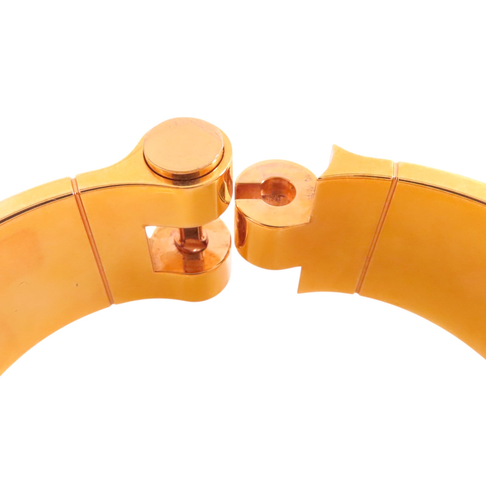 HERMES GHW Bracelet Bangle Metal Enamel