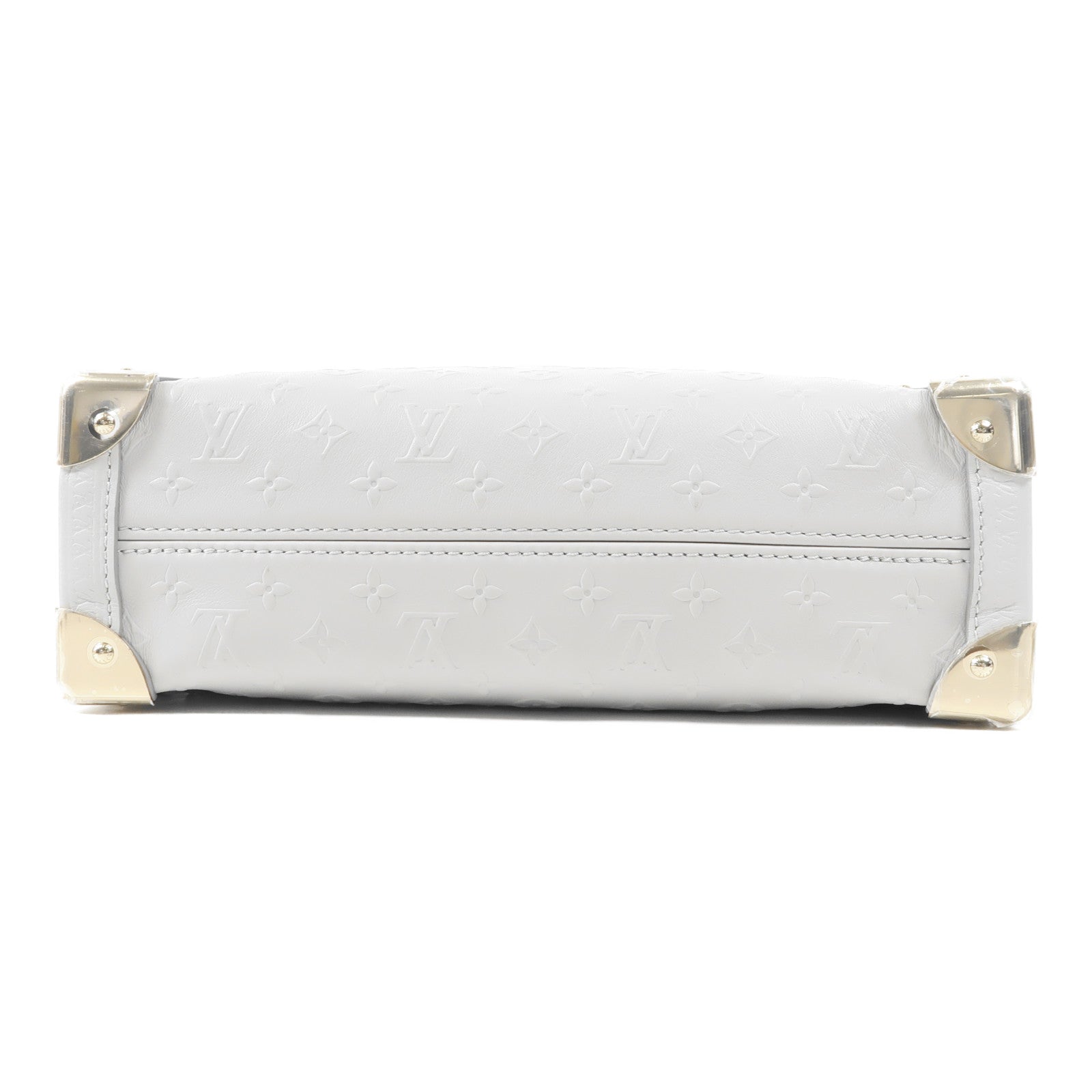 LOUIS VUITTON 牛皮皮革Side Trunk MM金扣手挽肩背兩用袋