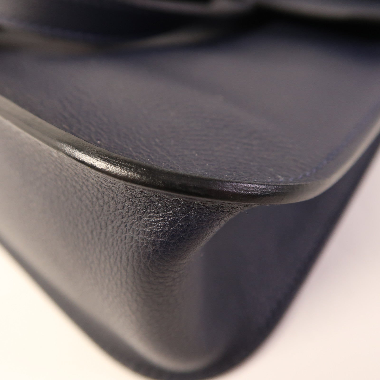 HERMES Evercolor皮革Halzan 25銀扣手挽肩背兩用袋Bleu Nuit