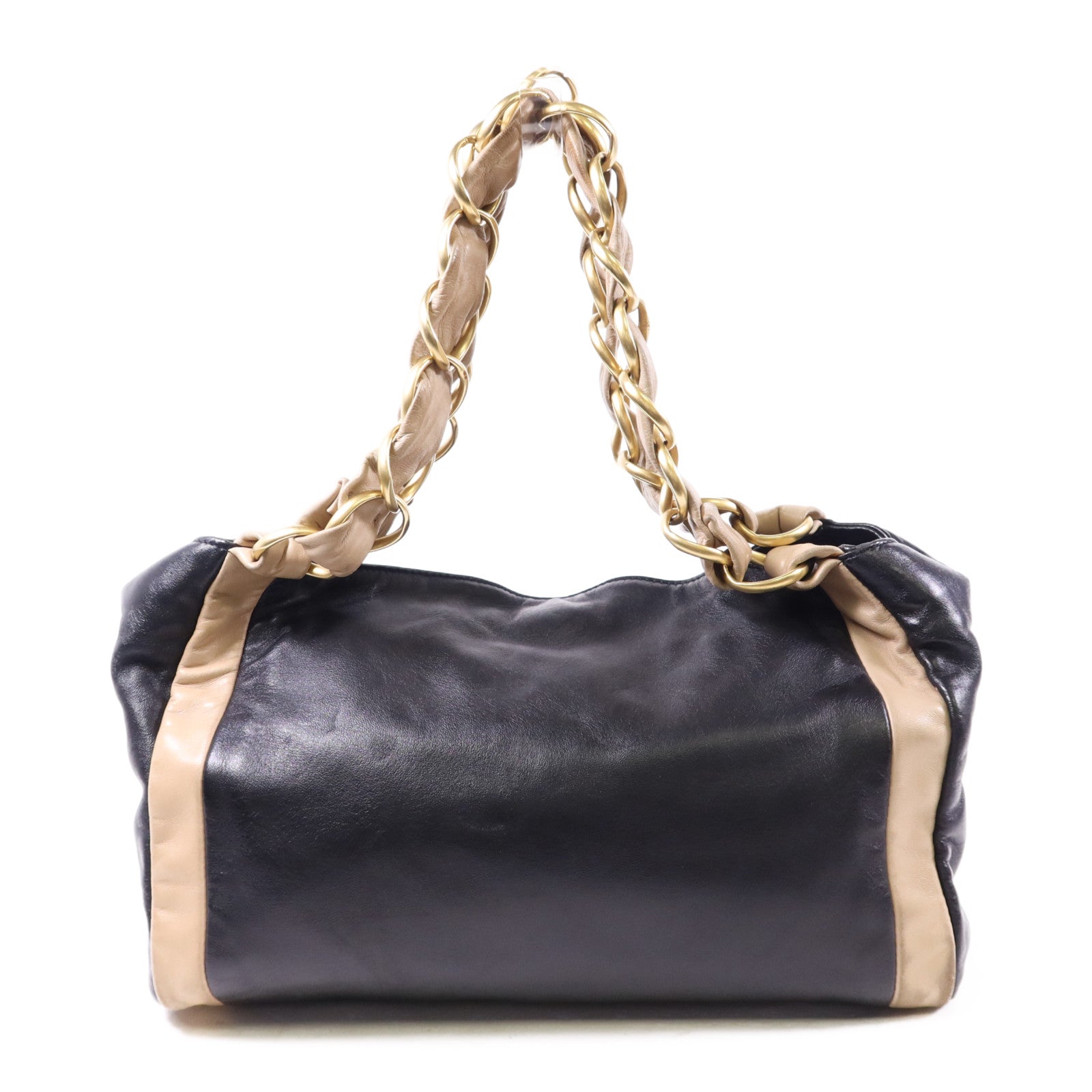 CHANEL 羊皮皮革Shoulder Bag金扣肩背袋