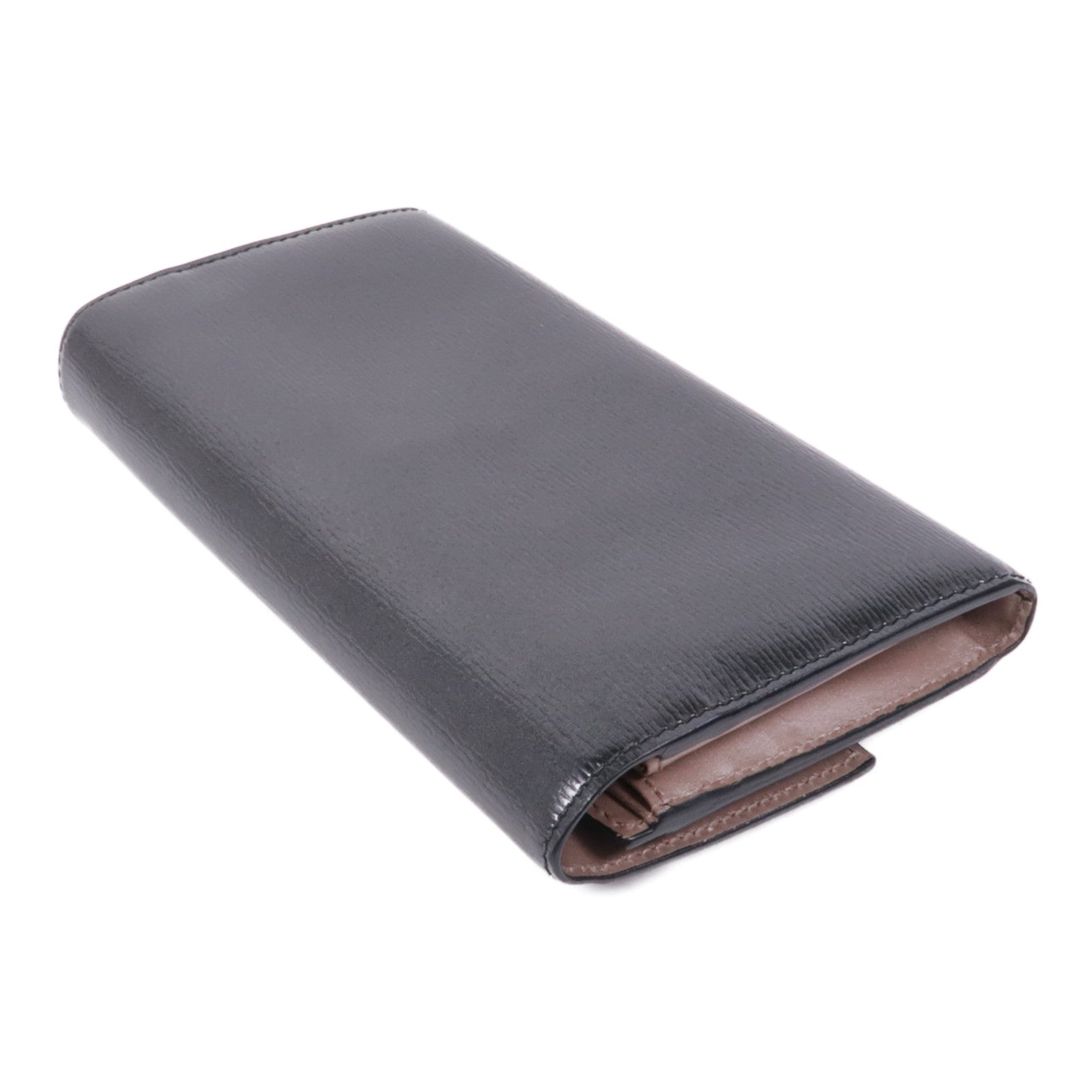 GUCCI GG GHW Long Wallet 251861 Calfskin Leather Black