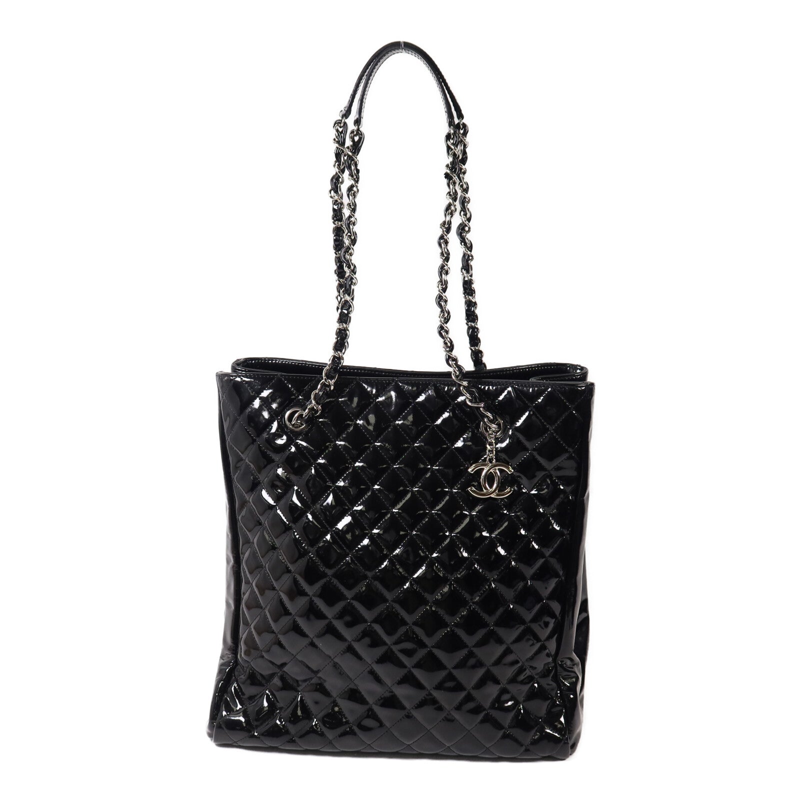 CHANEL 漆皮皮革Chain Shoulder鏈帶肩背袋