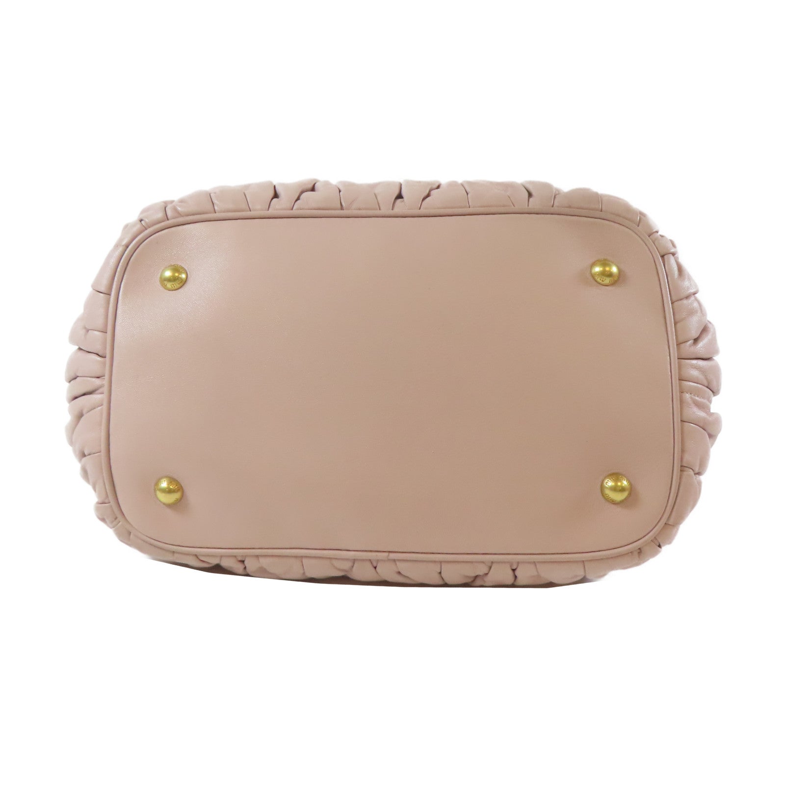 Miu Miu 皮革2 Way Shoulder金扣手挽肩背兩用袋粉紅色