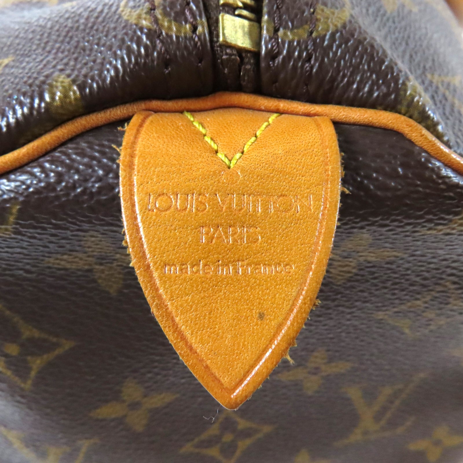 LOUIS VUITTON Monogram Speedy 35金扣手挽袋啡色