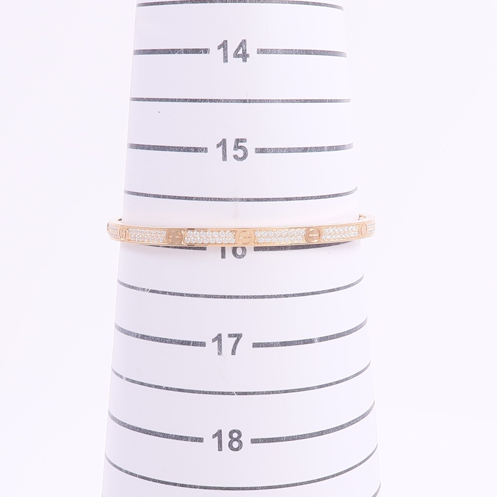 CARTIER 18K玫瑰金Love Bracelet Small Model Paved鑽石手鐲