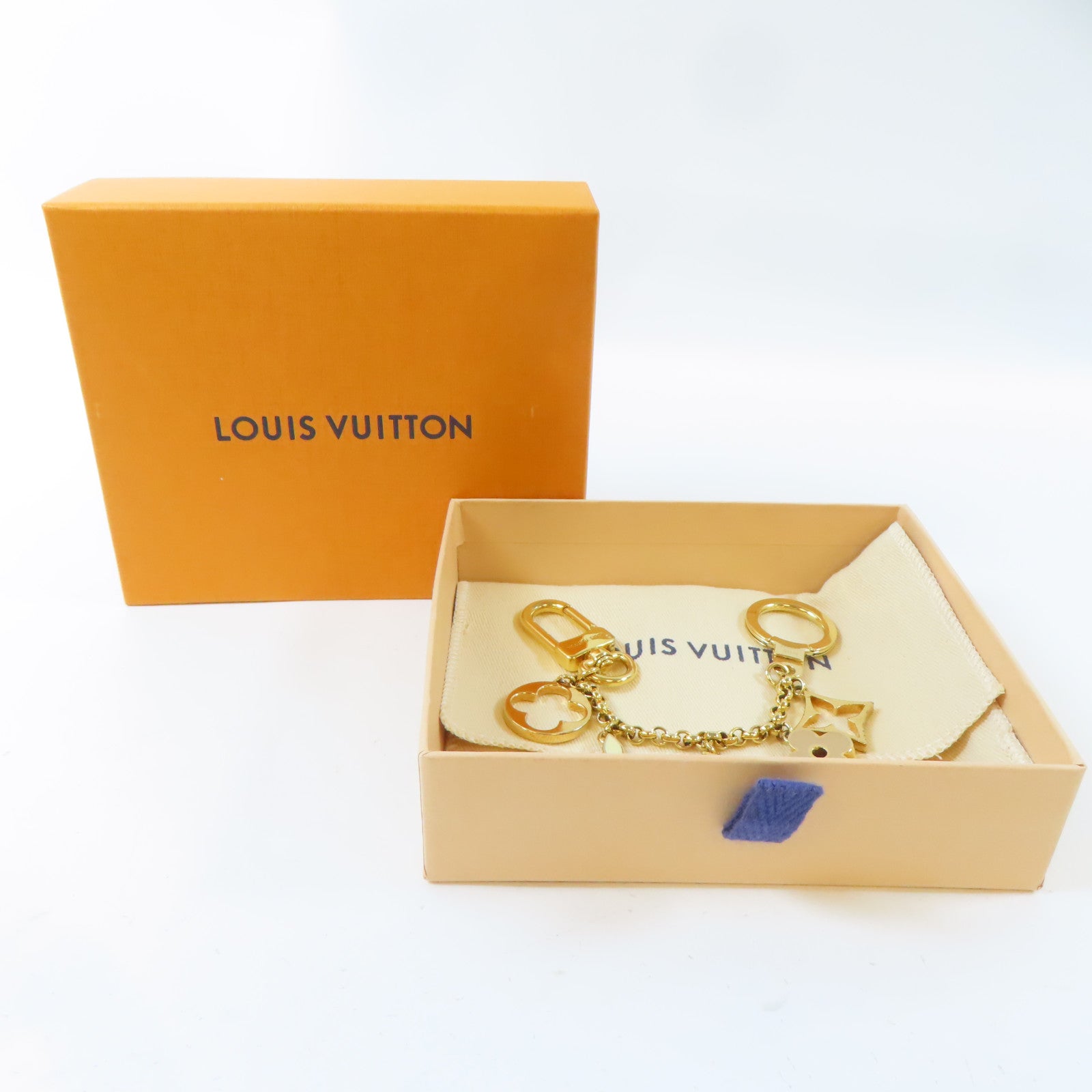 LOUIS VUITTON 金屬Fleur-de-Monogram Charm掛飾金色