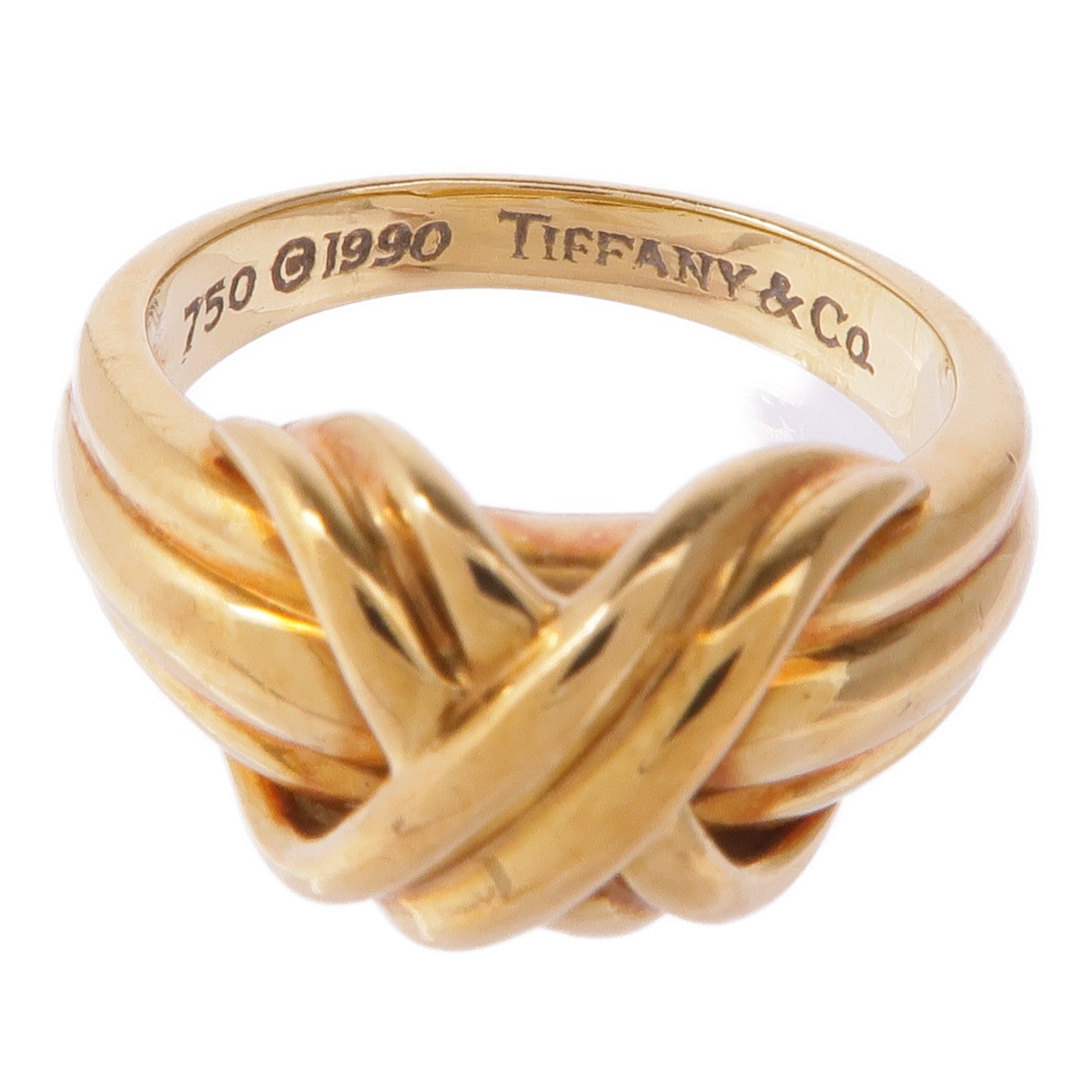 TIFFANY＆CO 18K黃金Ring戒指US#4.75