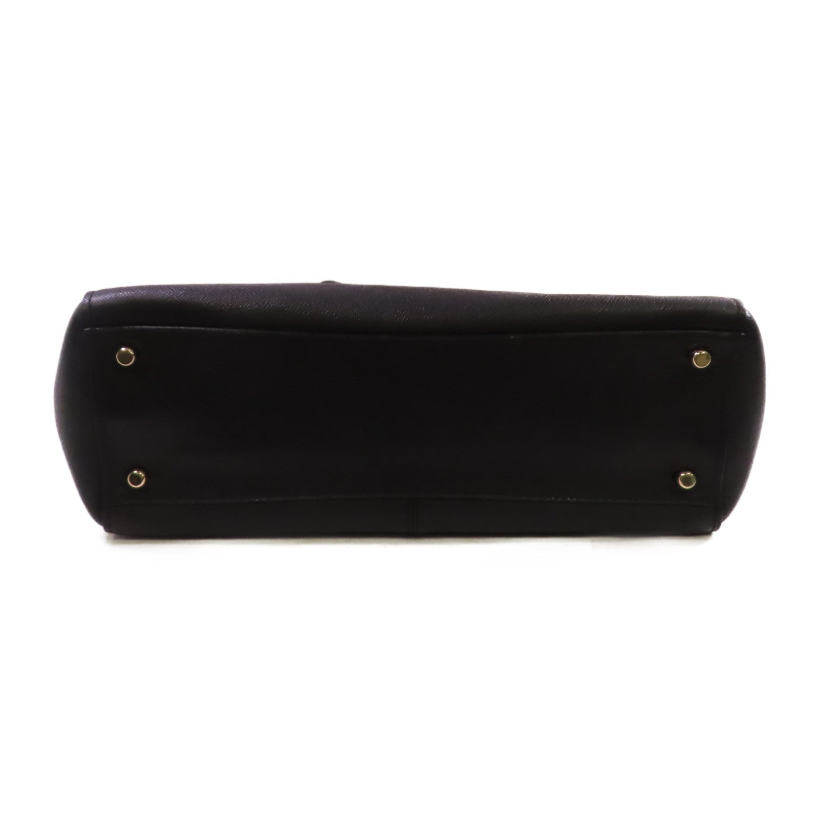 COACH 牛皮皮革2Way Shoulder Bag金扣手挽肩背兩用袋黑色