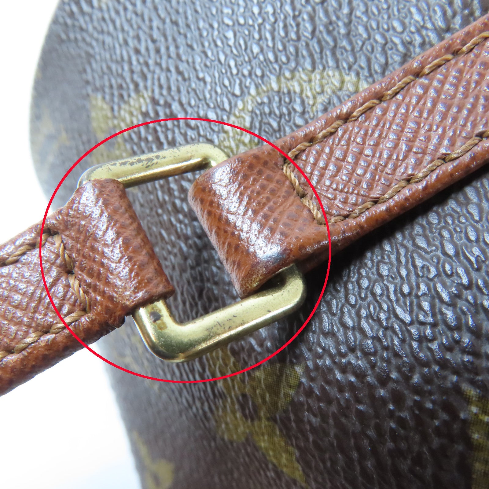 LOUIS VUITTON Monogram Papillon PM金扣肩背袋啡色
