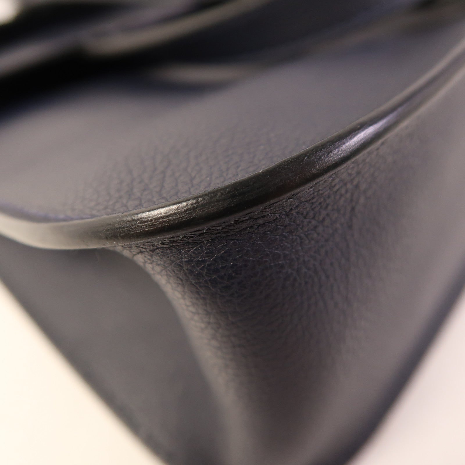 HERMES Evercolor皮革Halzan 25銀扣手挽肩背兩用袋Bleu Nuit