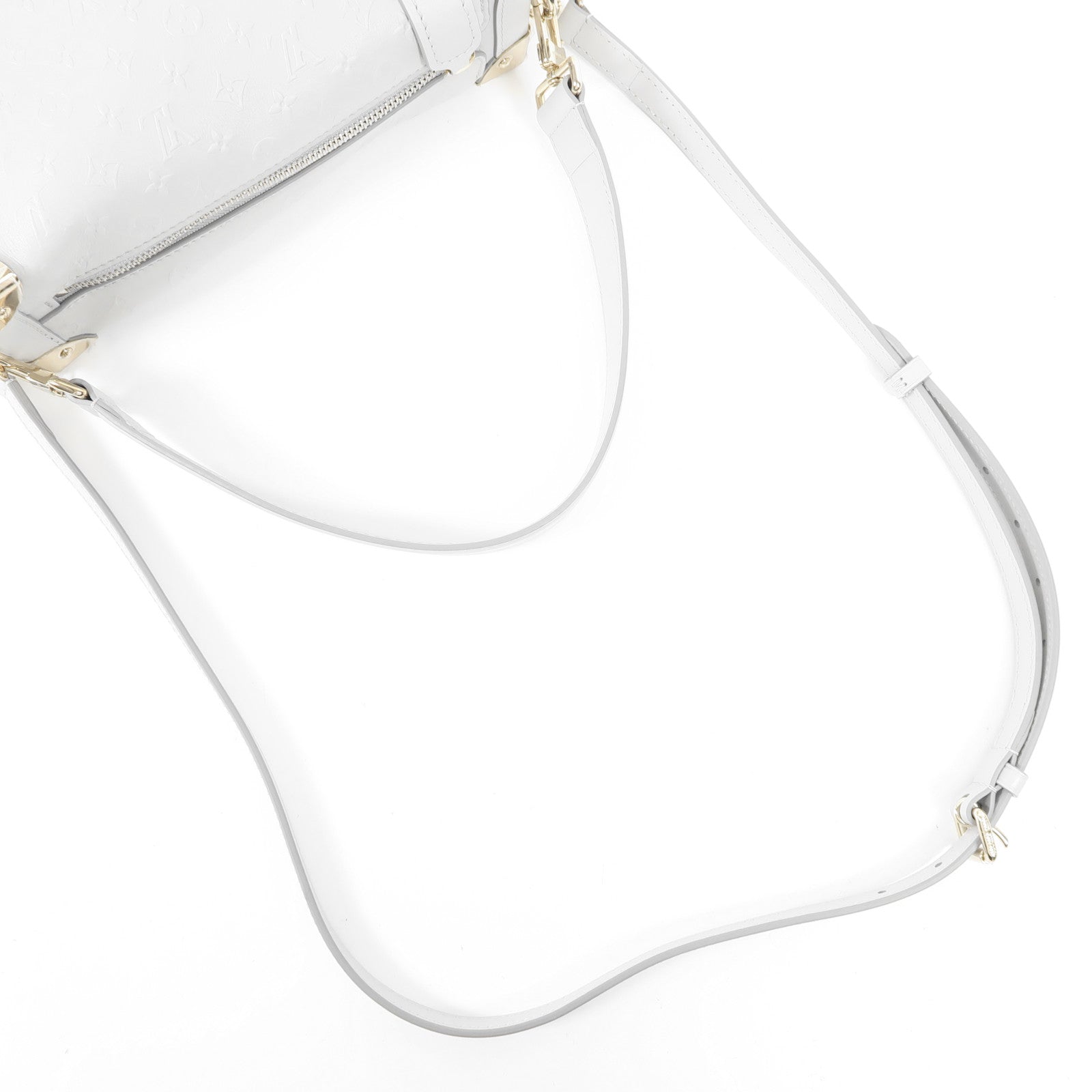 LOUIS VUITTON 牛皮皮革Side Trunk MM金扣手挽肩背兩用袋