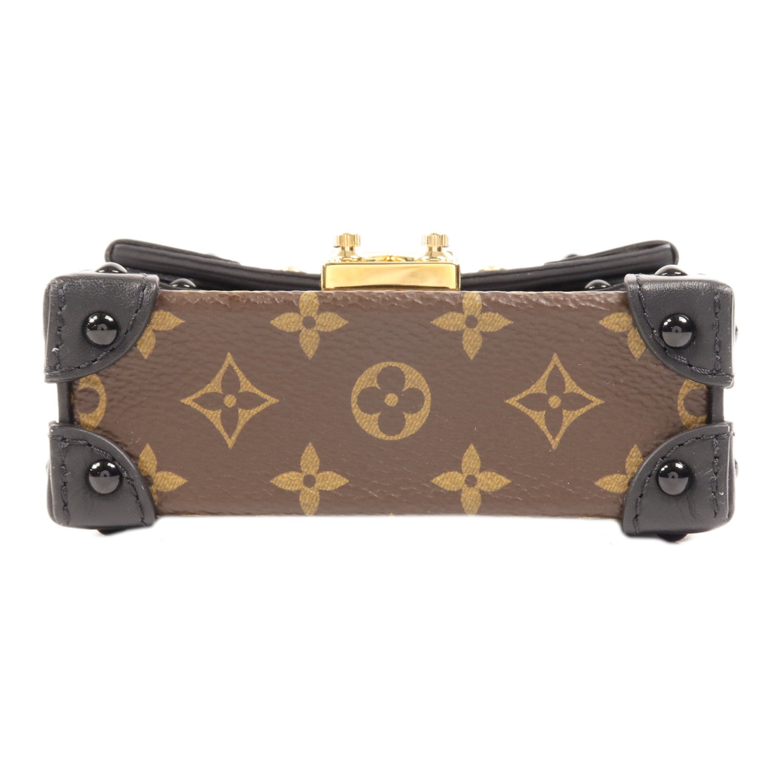 LOUIS VUITTON Monogram Mini Essential Trunk金扣鏈帶肩背袋