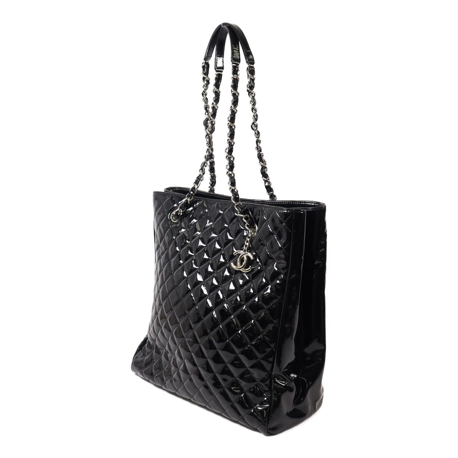 CHANEL 漆皮皮革Chain Shoulder鏈帶肩背袋
