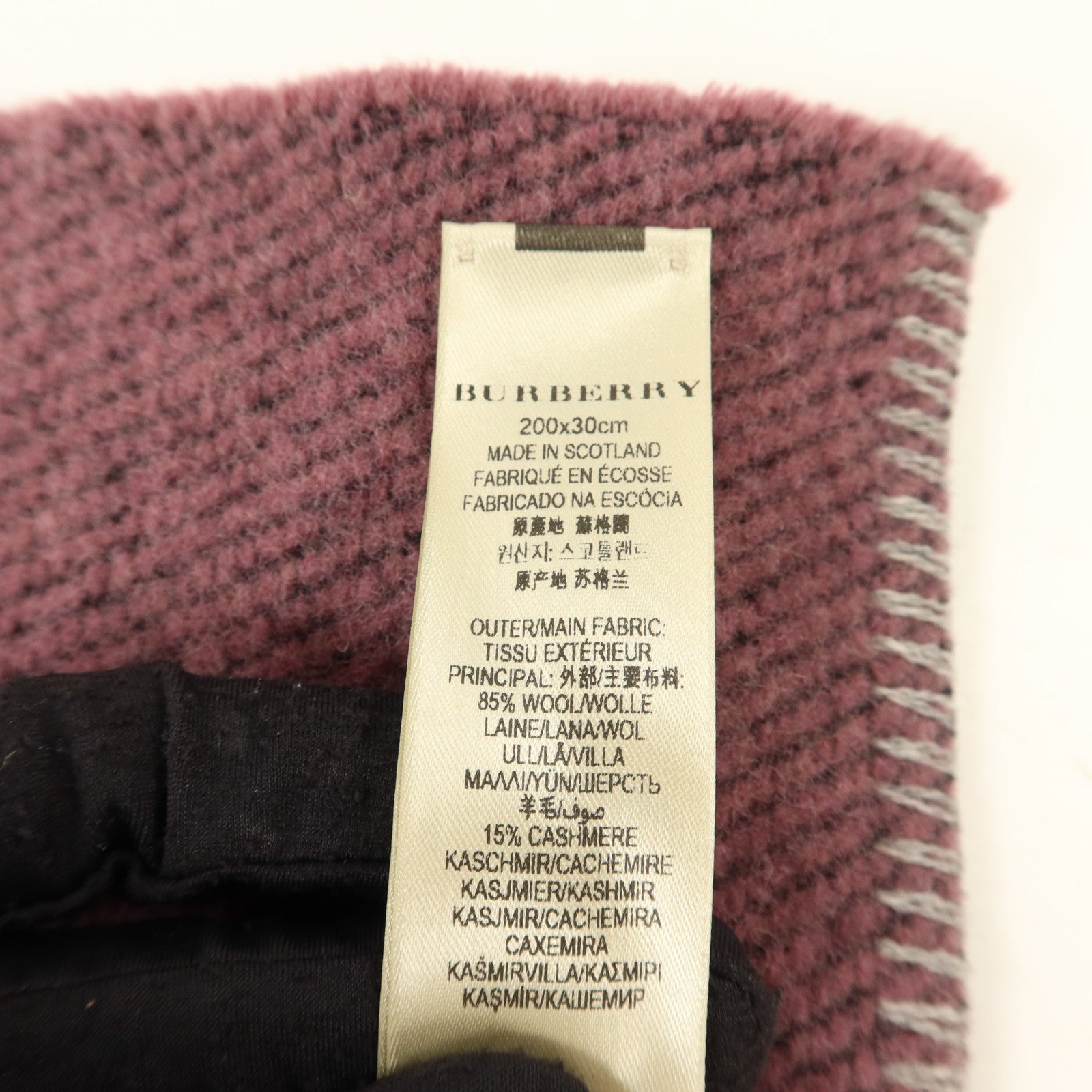 BURBERRY 羊毛/羊絨Scarf 頸巾
