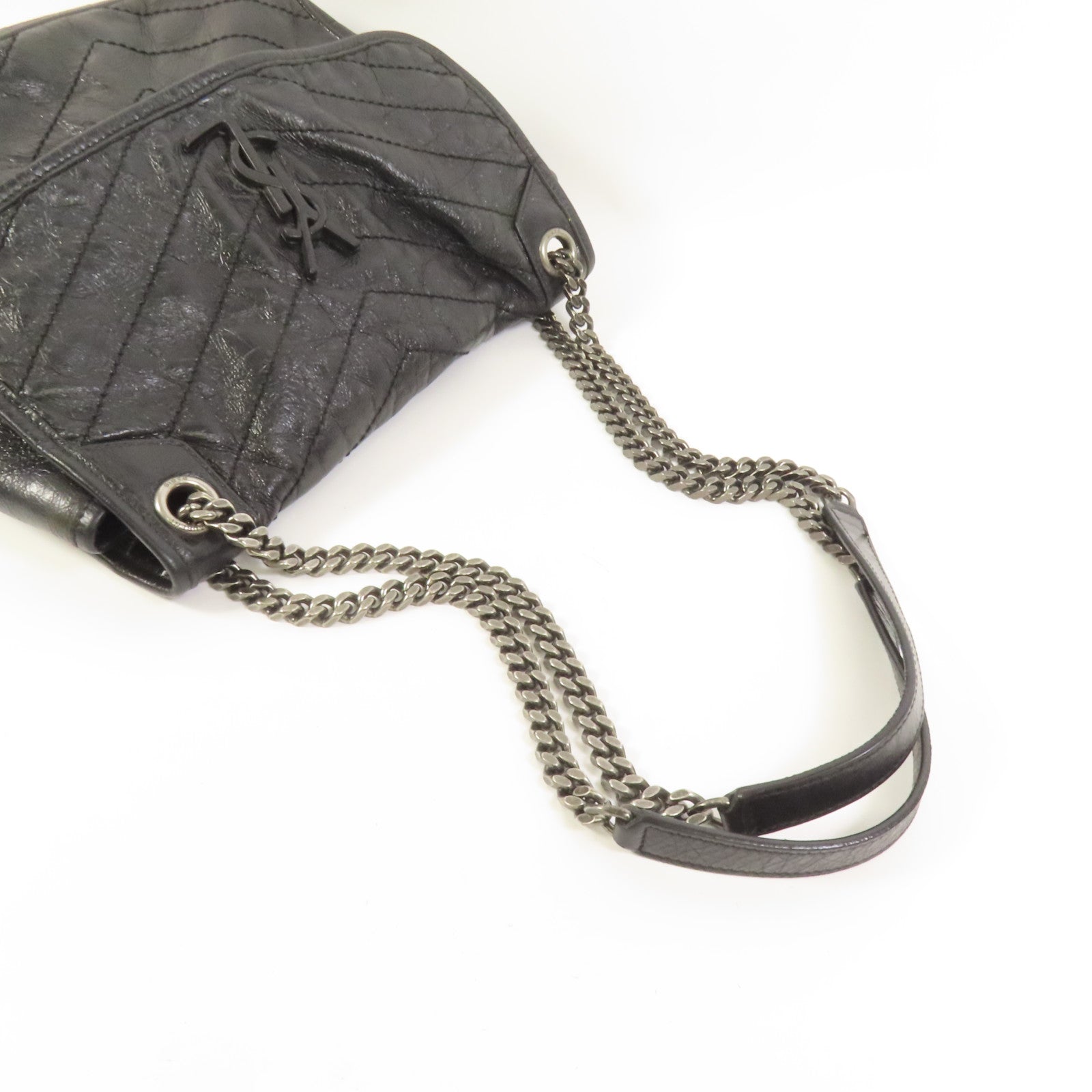 SAINT LAURENT 牛皮皮革Niki Medium銀扣肩背袋