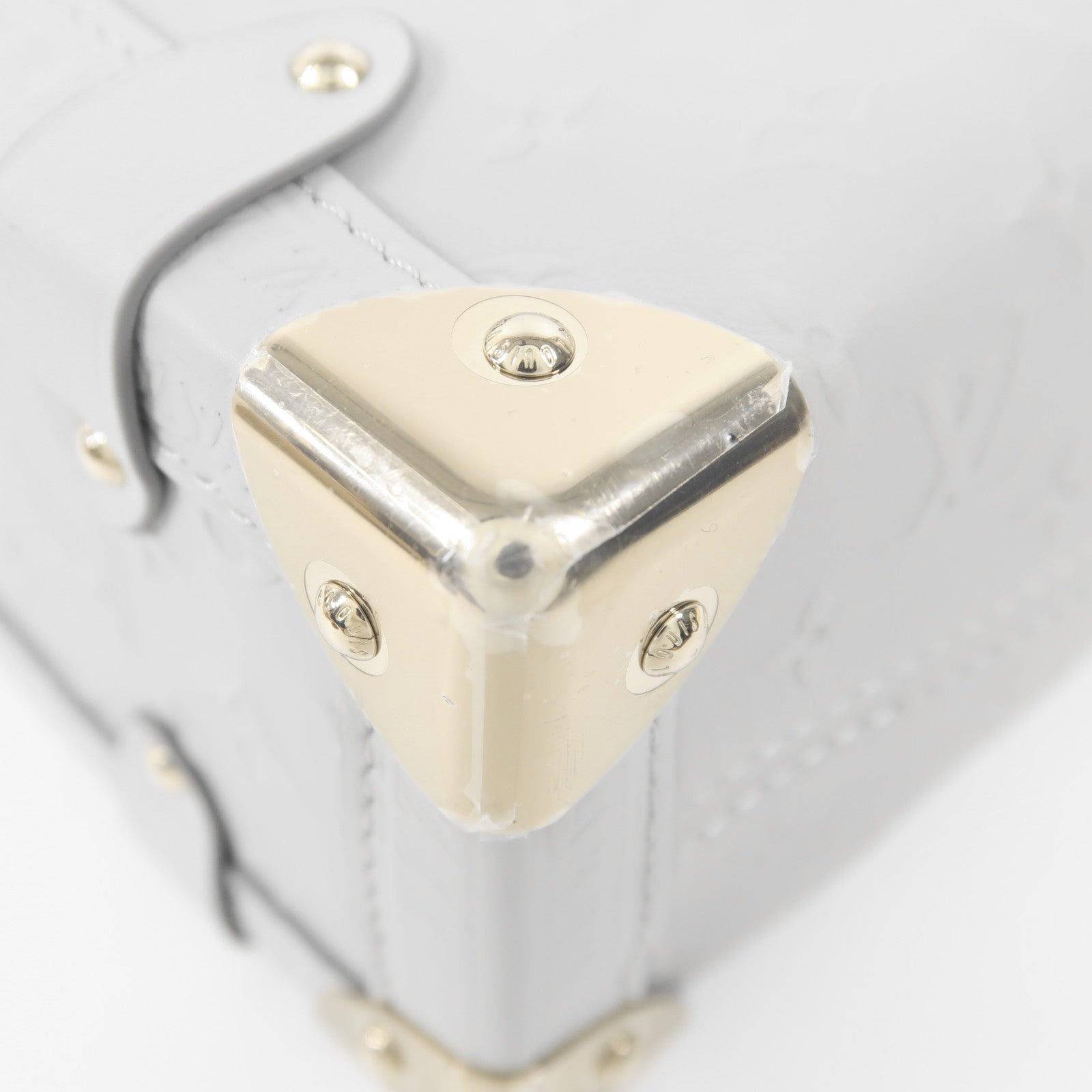 LOUIS VUITTON 牛皮皮革Side Trunk MM金扣手挽肩背兩用袋