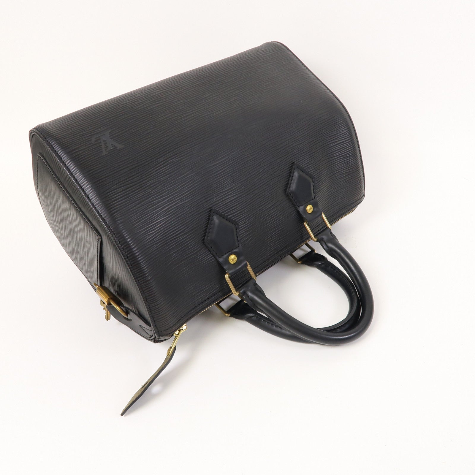 LOUIS VUITTON Epi Speedy 25金扣手挽袋黑色