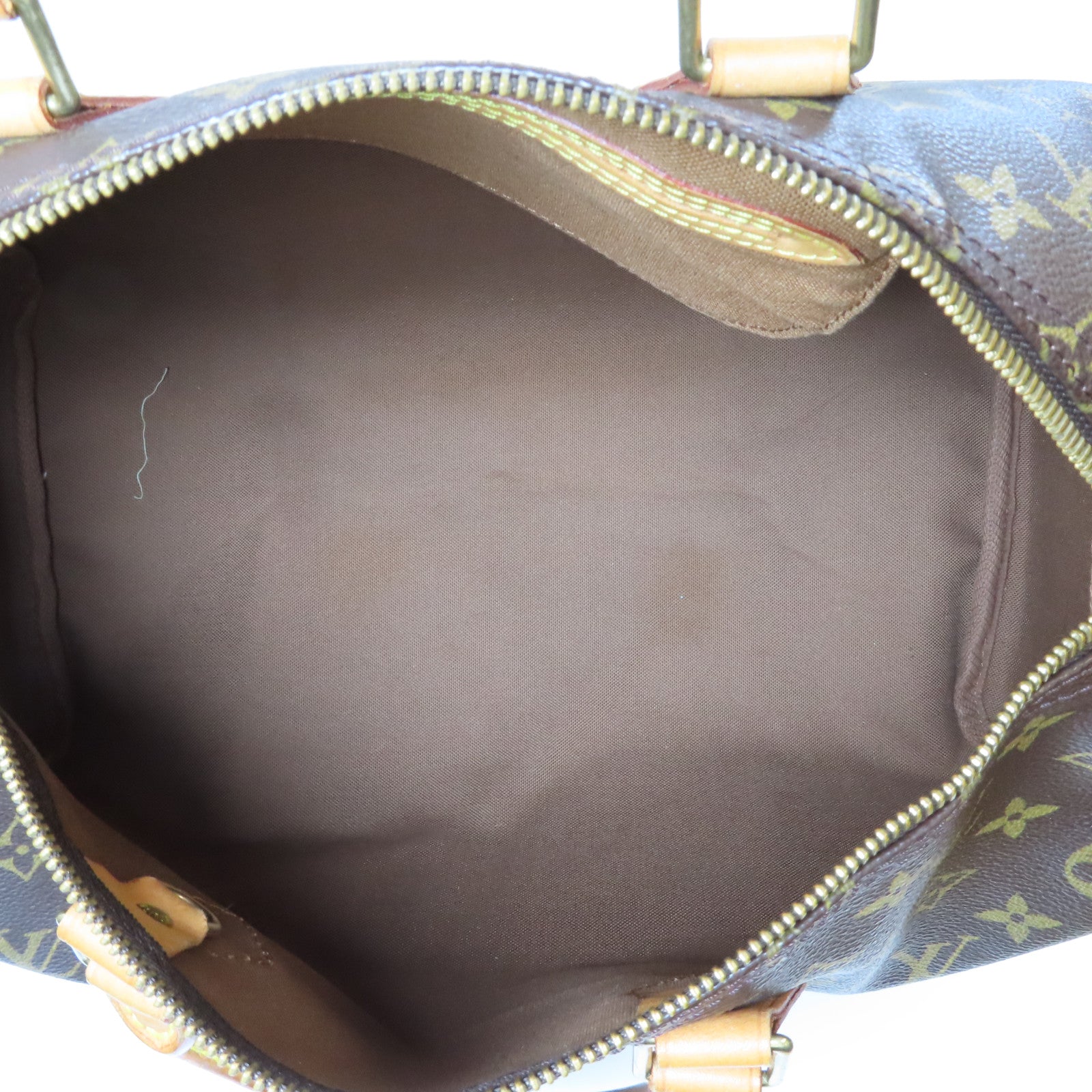 LOUIS VUITTON Monogram Speedy 35金扣手挽袋啡色