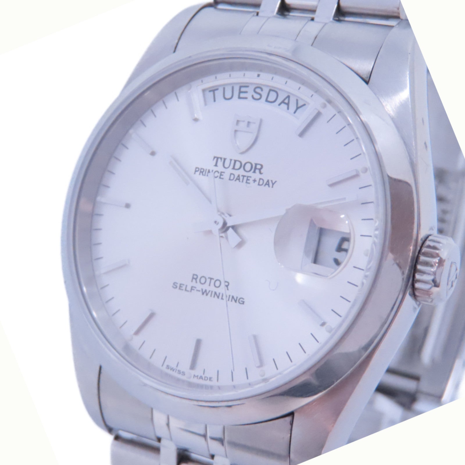 TUDOR Prince Date不鏽鋼手錶自動機芯銀色