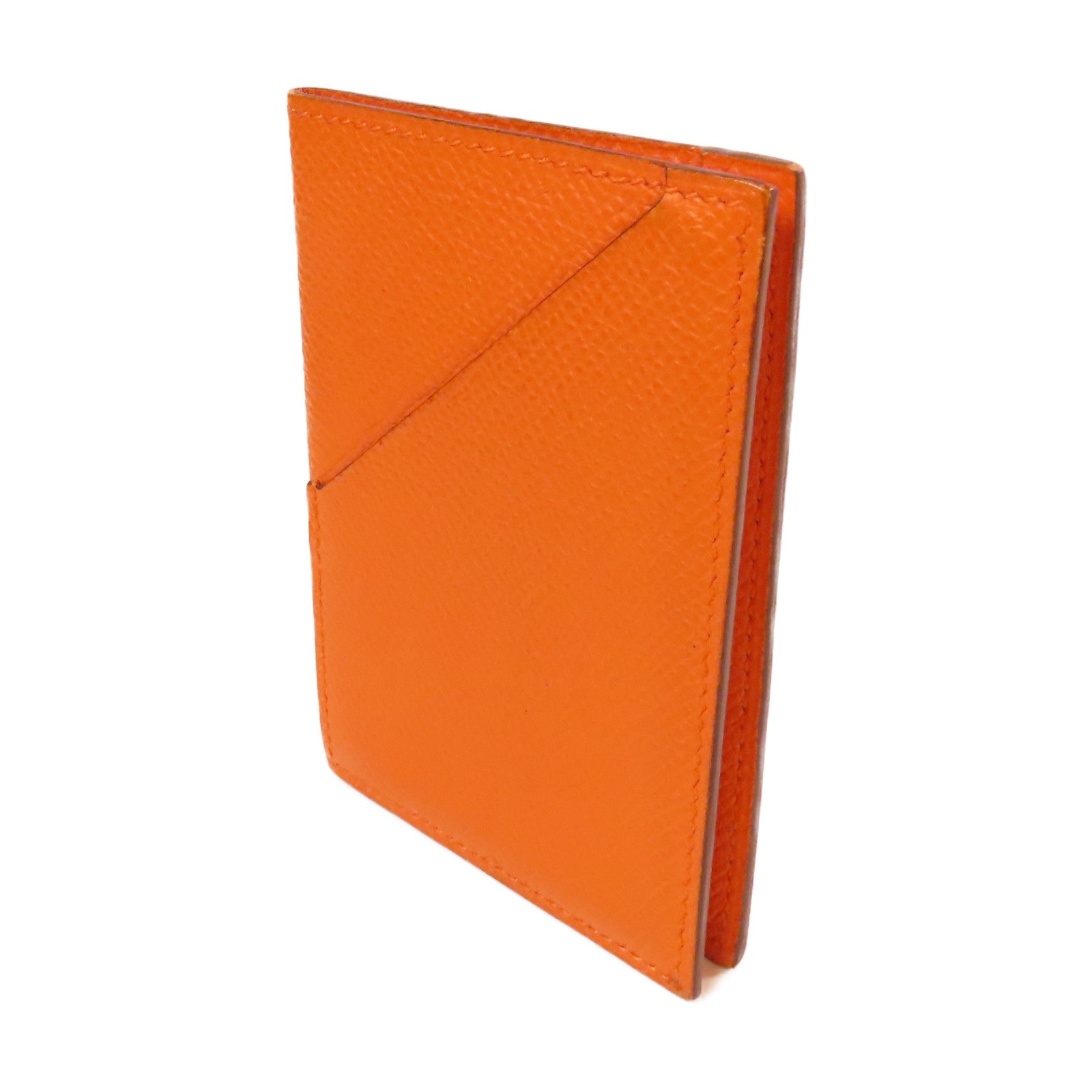 HERMES Epsom皮革Card Case卡片套Orange橙色