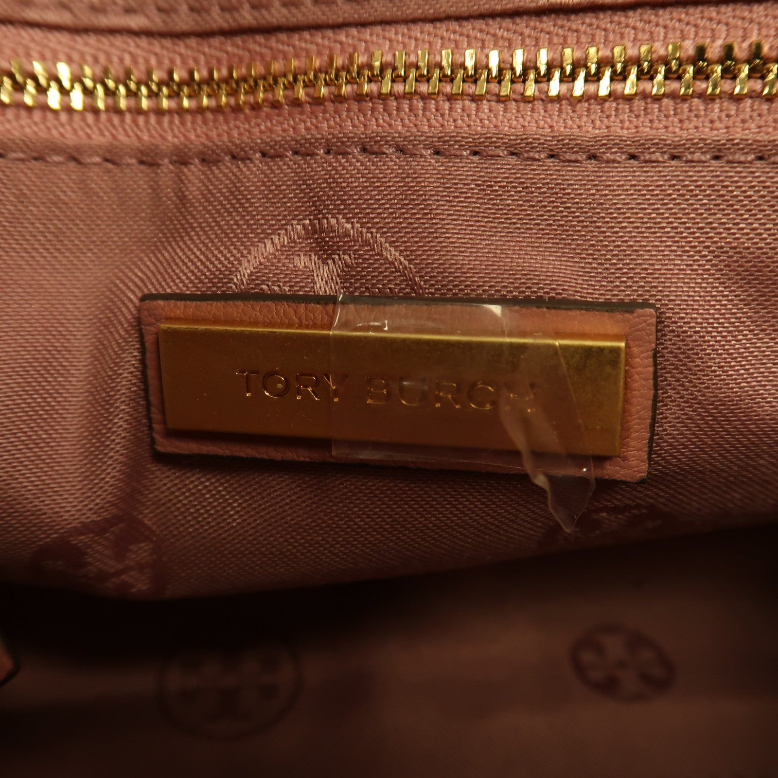 Tory Burch 牛皮皮革Chain Shoulder金扣鏈帶肩背袋粉紅色