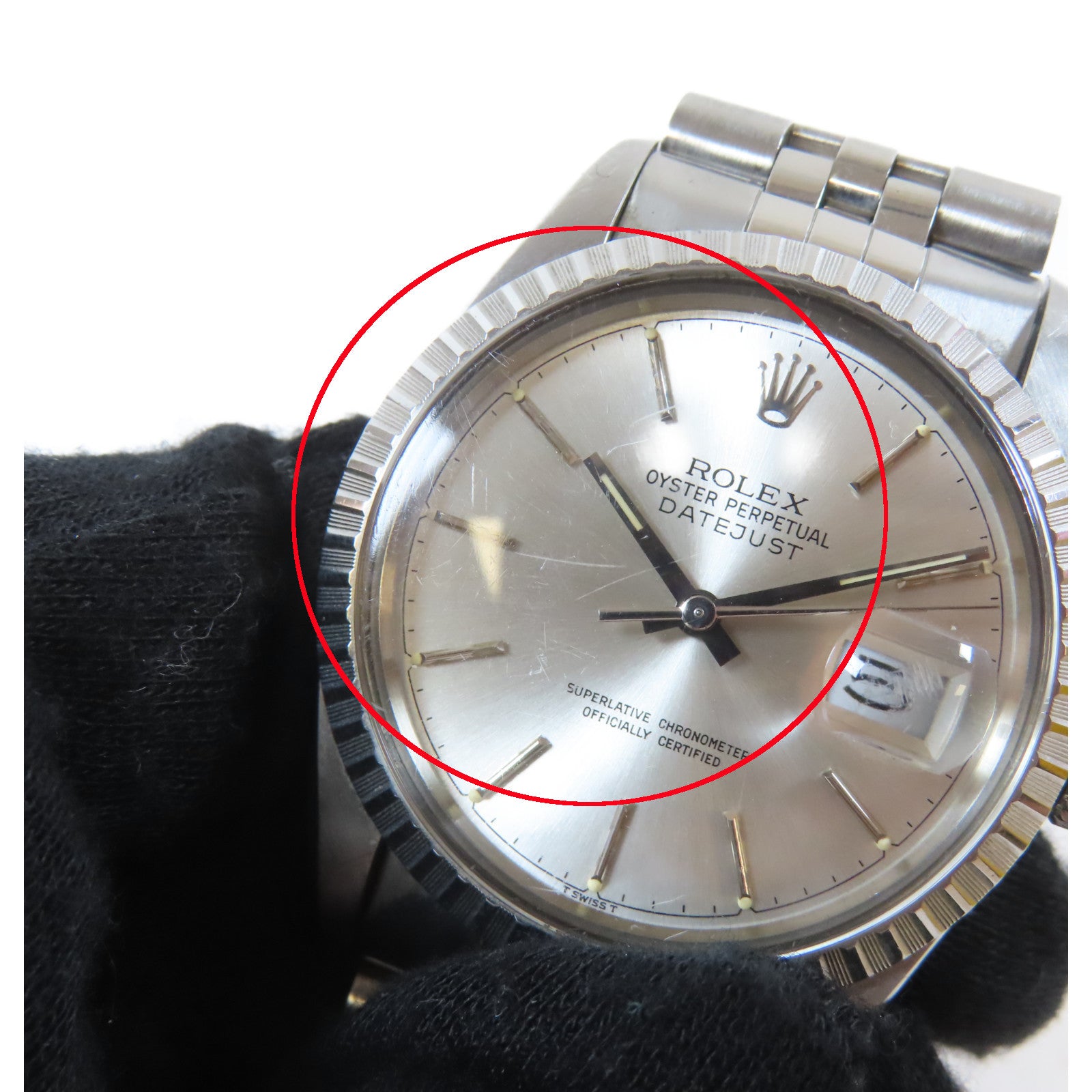 ROLEX Datejust不鏽鋼手錶自動機芯銀色