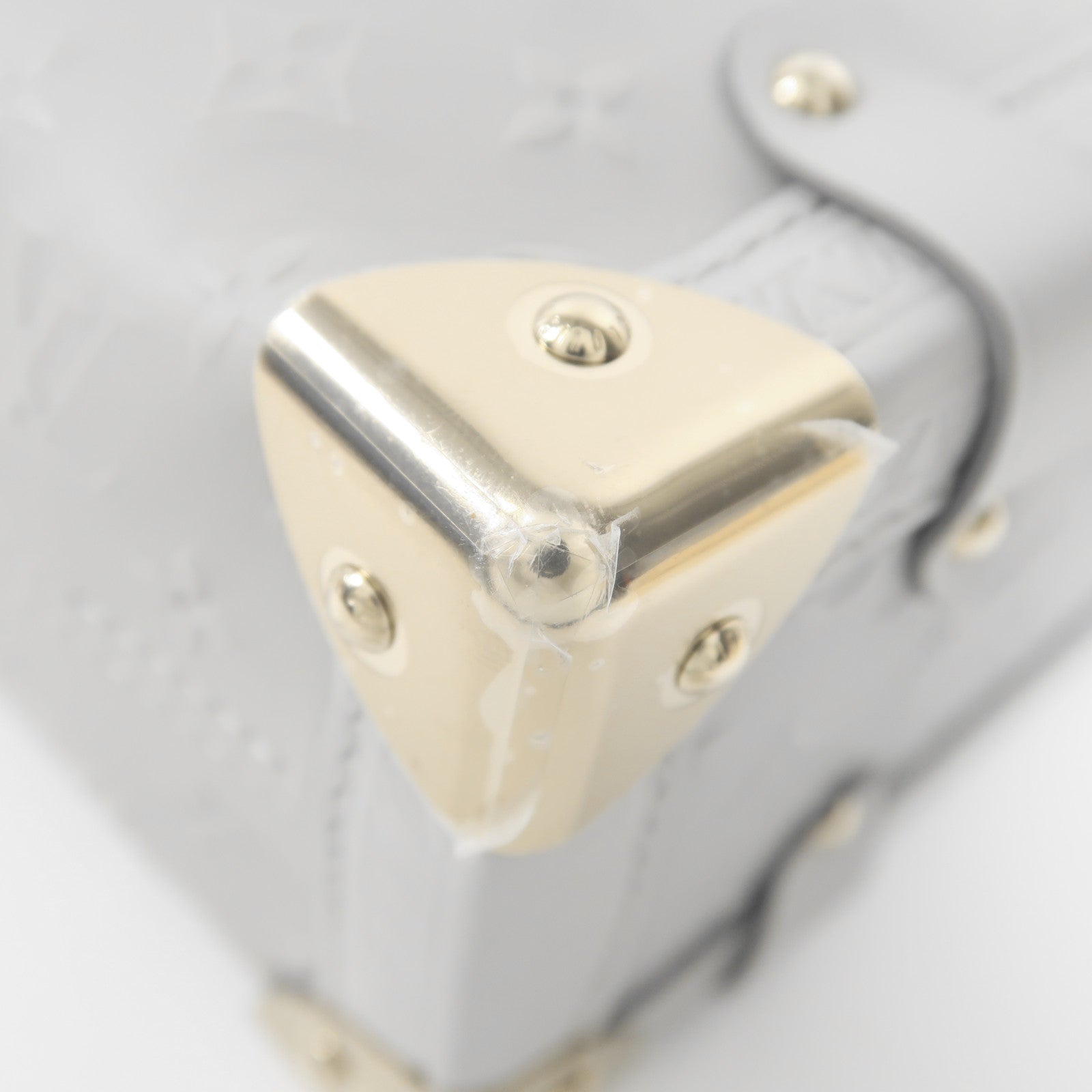 LOUIS VUITTON 牛皮皮革Side Trunk MM金扣手挽肩背兩用袋