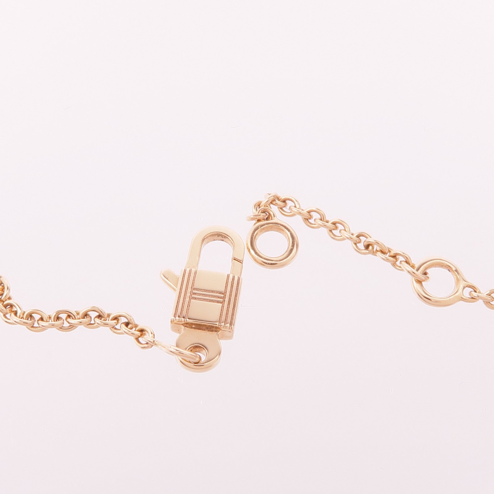 HERMES 18K玫瑰金Amulettes Constance Pendant鑽石項鍊