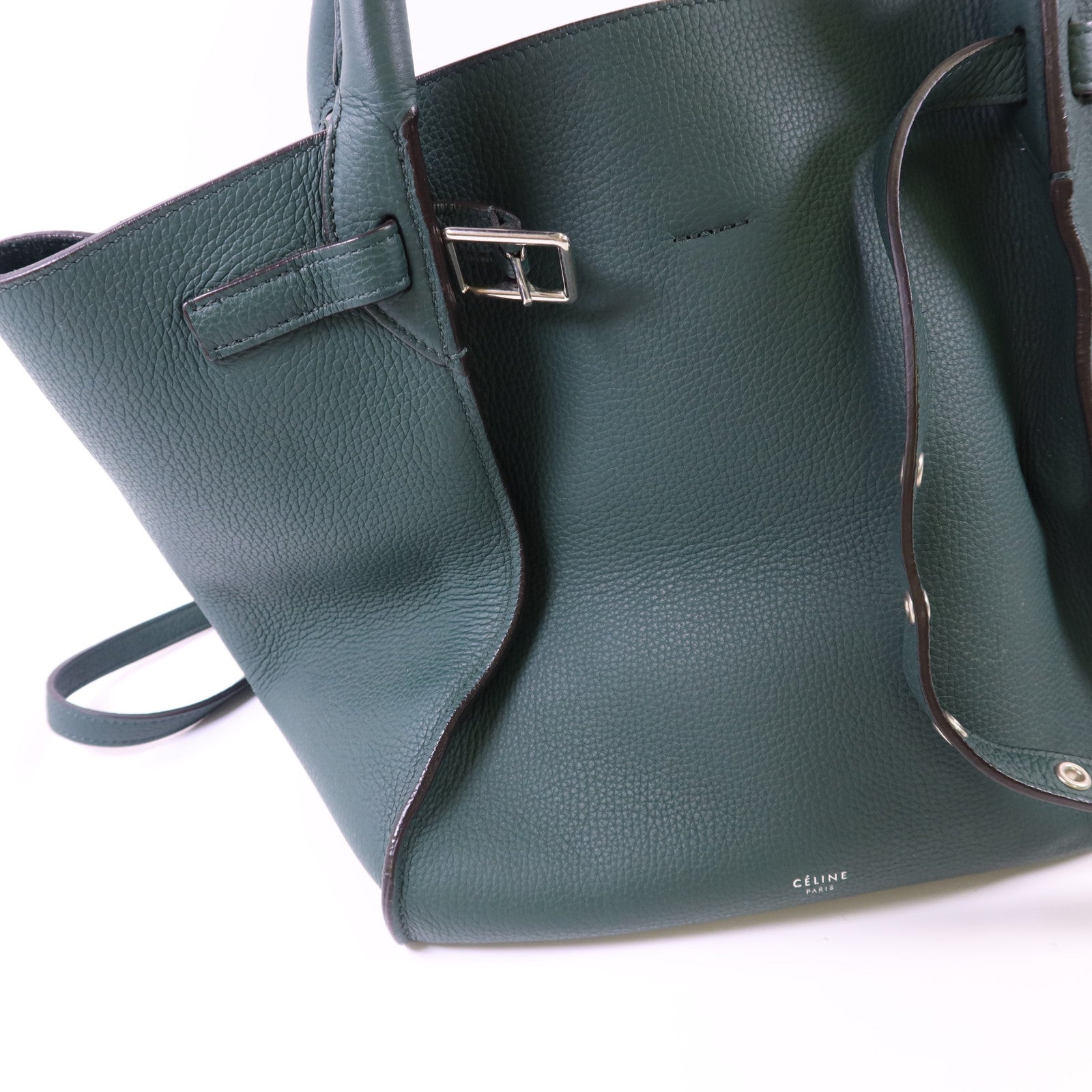 CELINE 牛皮皮革Small Big Bag銀扣肩背袋