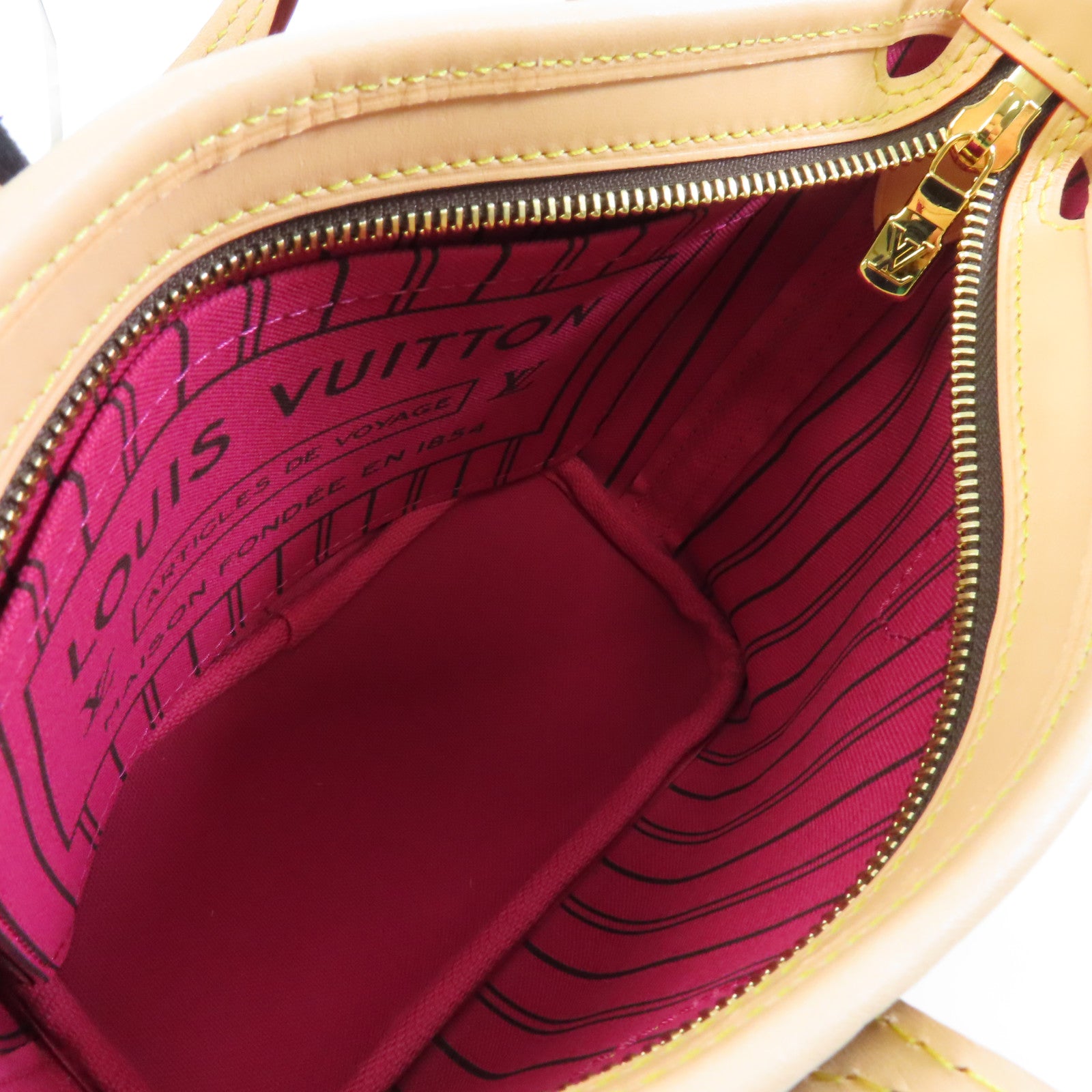 LOUIS VUITTON Monogram Neverfull BB金扣手挽肩背兩用袋啡色