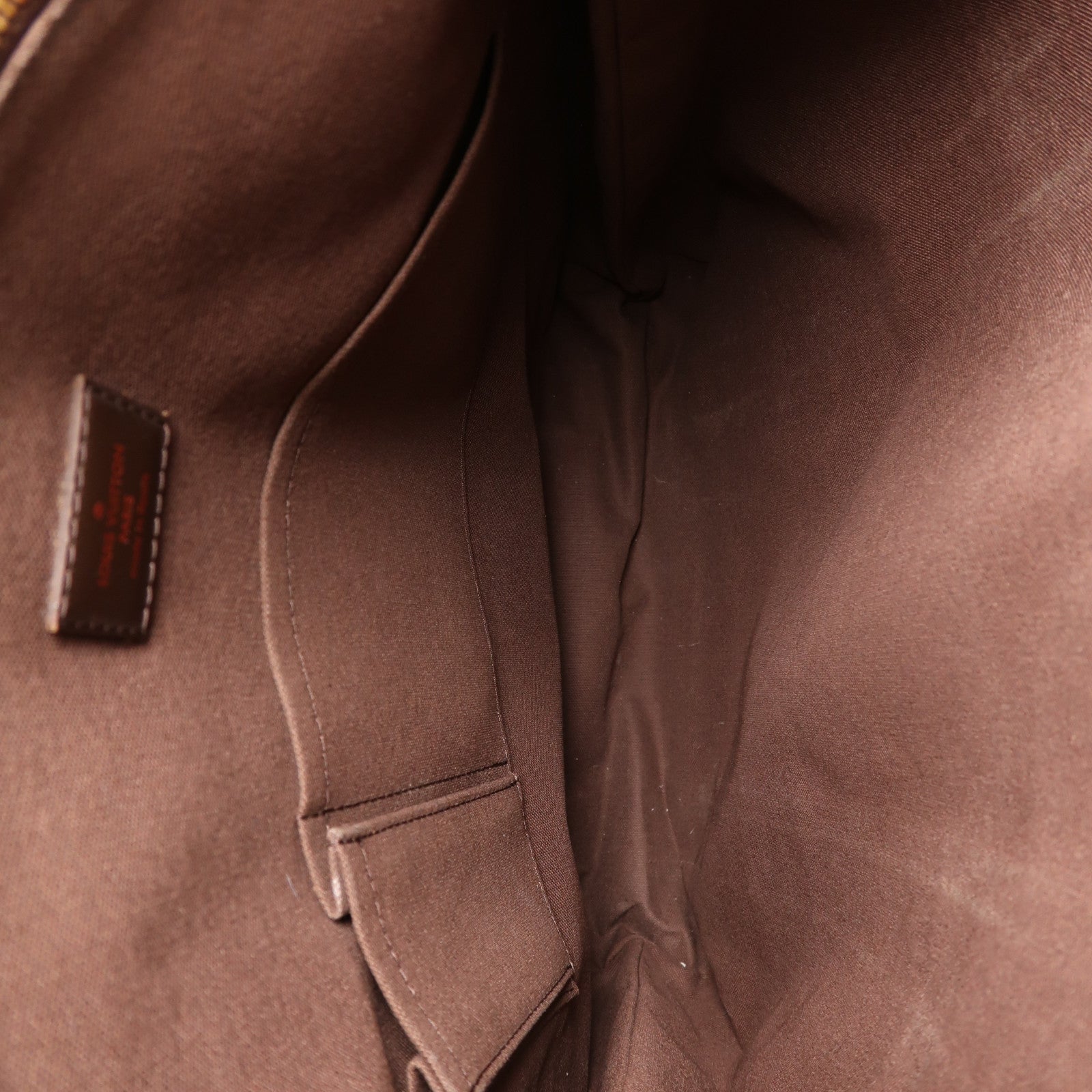 LOUIS VUITTON Damier Ebene Beaubourg金扣肩背袋棕色