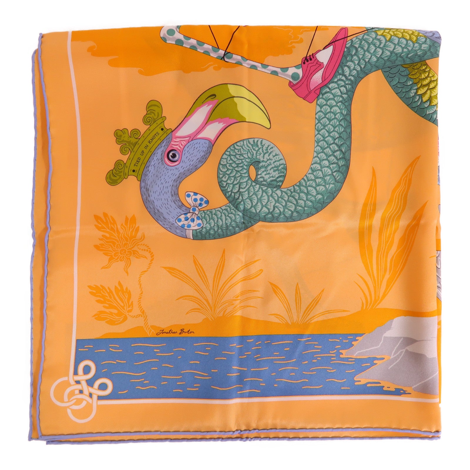 HERMES Carre 70 Scarf Silk Multicolor