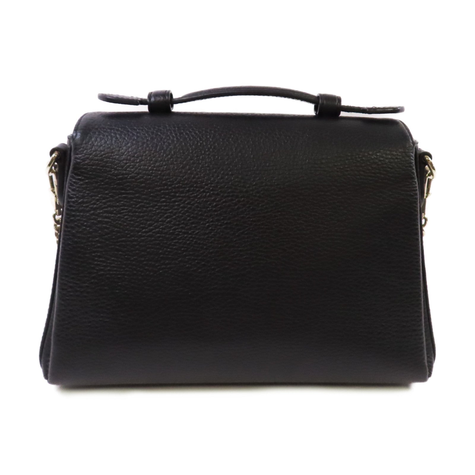 GUCCI 牛皮皮革Interlocking G Shoulder Bag金扣手挽肩背兩用袋黑色