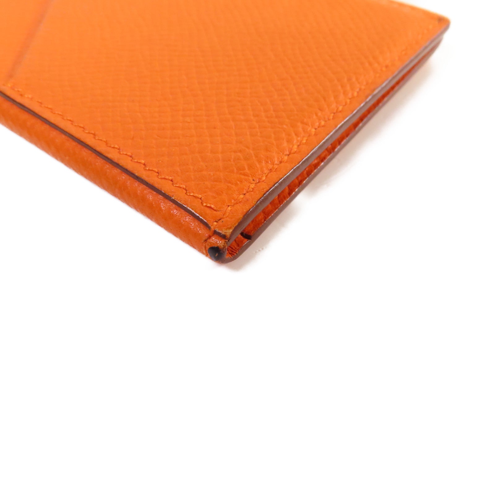 HERMES Epsom皮革Card Case卡片套Orange橙色