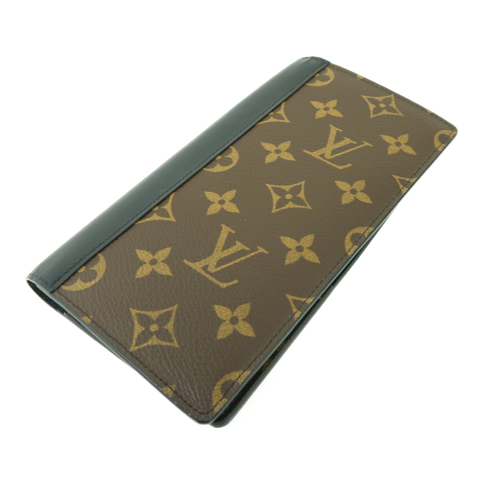 LOUIS VUITTON 【激減優惠】Monogram Portefeuille Brazza銀扣長錢包啡色
