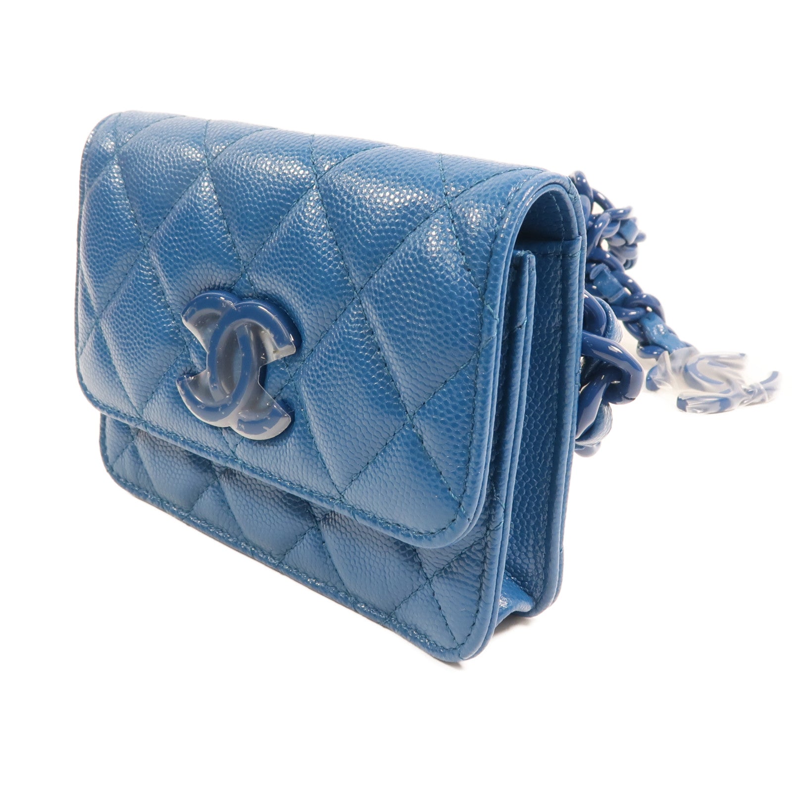 CHANEL 牛皮皮革Mini Waist Bag鏈帶腰包