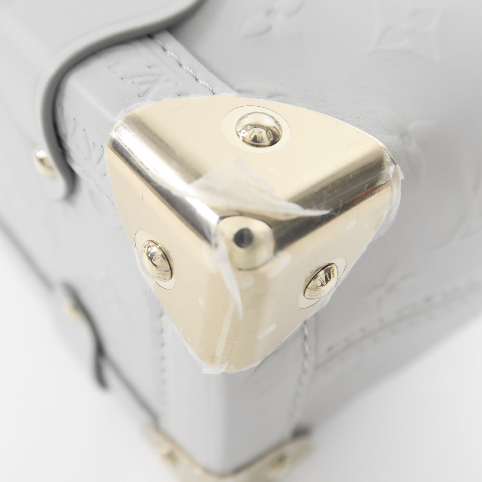 LOUIS VUITTON 牛皮皮革Side Trunk MM金扣手挽肩背兩用袋