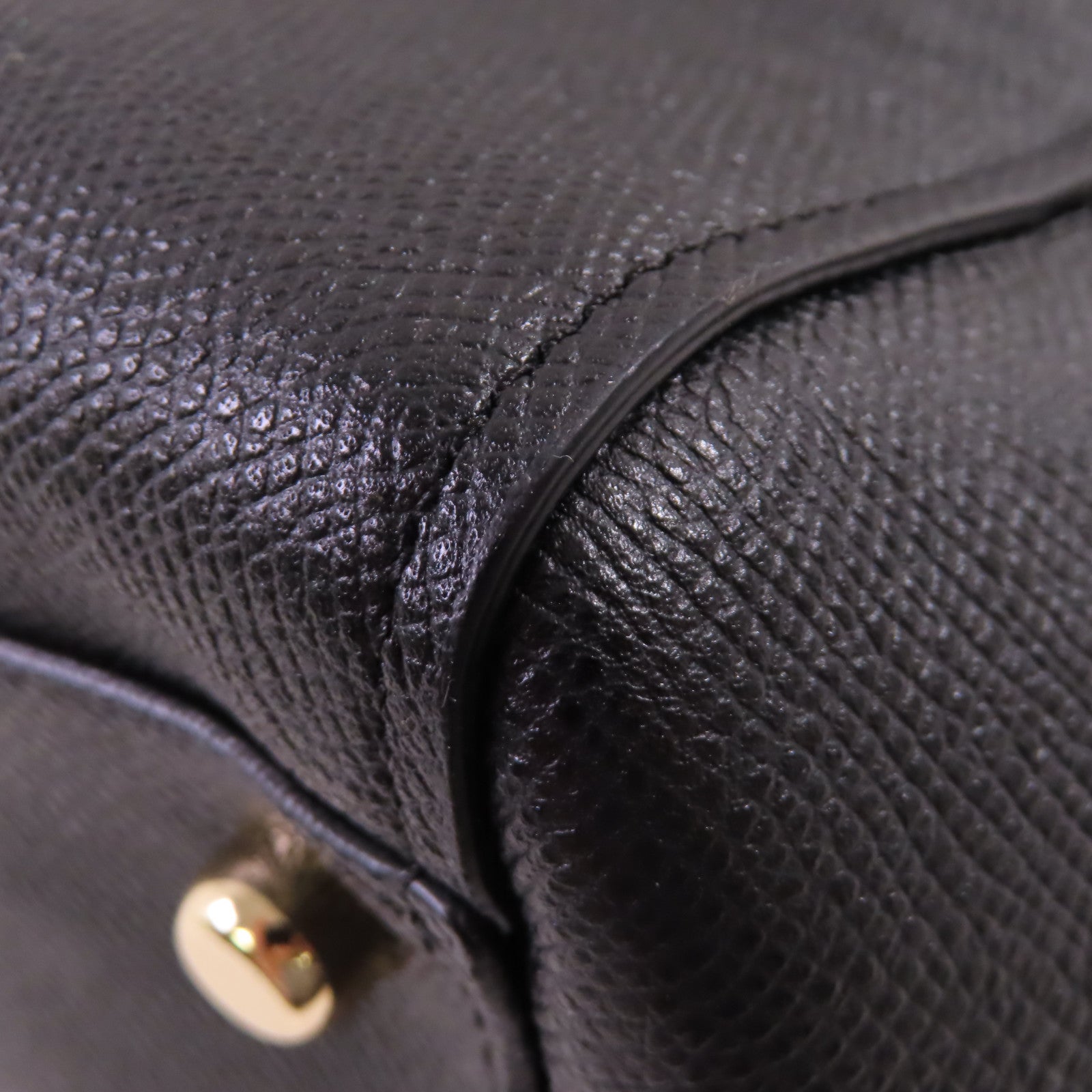 COACH 牛皮皮革2Way Shoulder Bag金扣手挽肩背兩用袋黑色