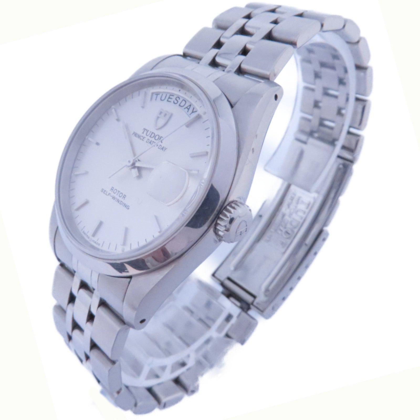TUDOR Prince Date不鏽鋼手錶自動機芯銀色