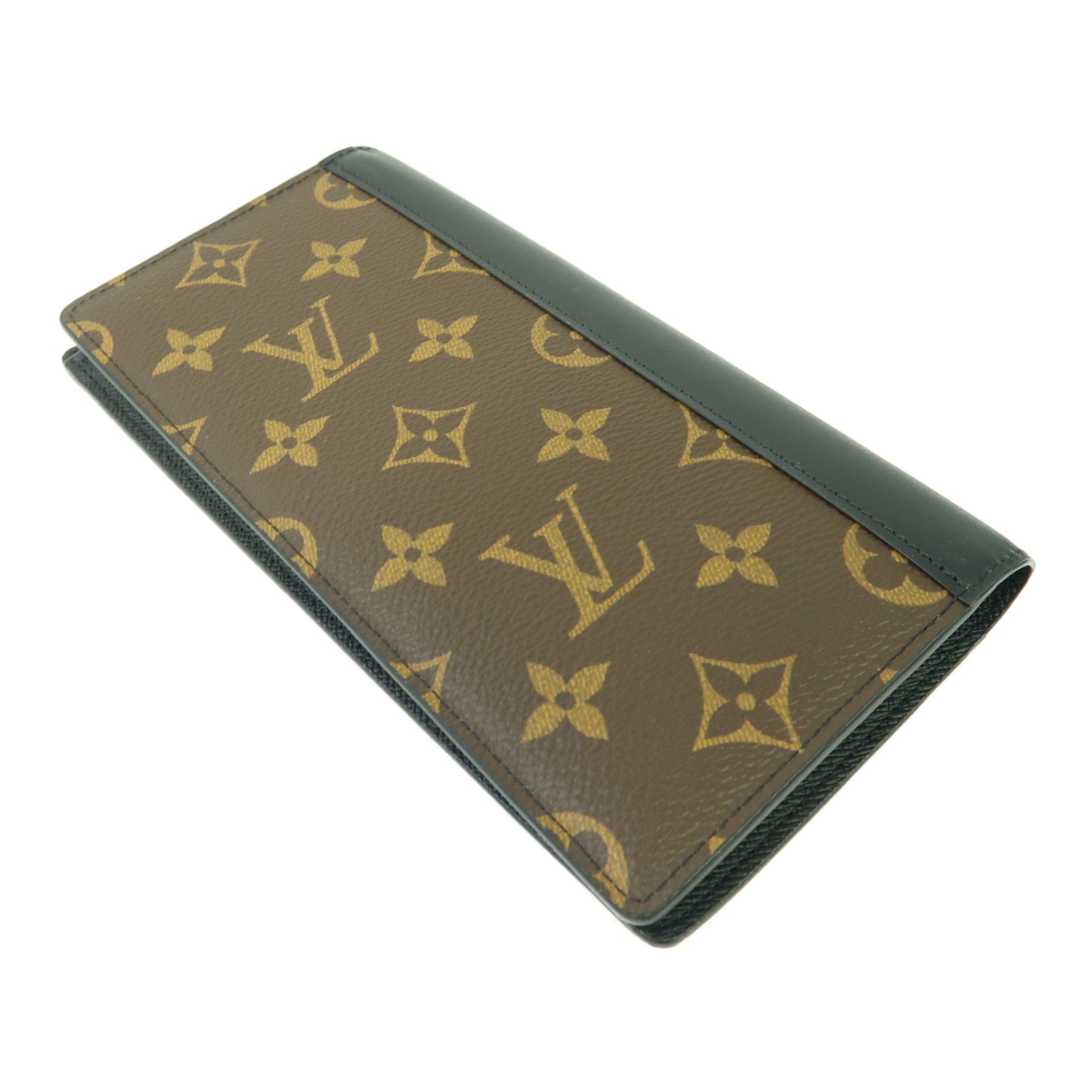 LOUIS VUITTON 【激減優惠】Monogram Portefeuille Brazza銀扣長錢包啡色