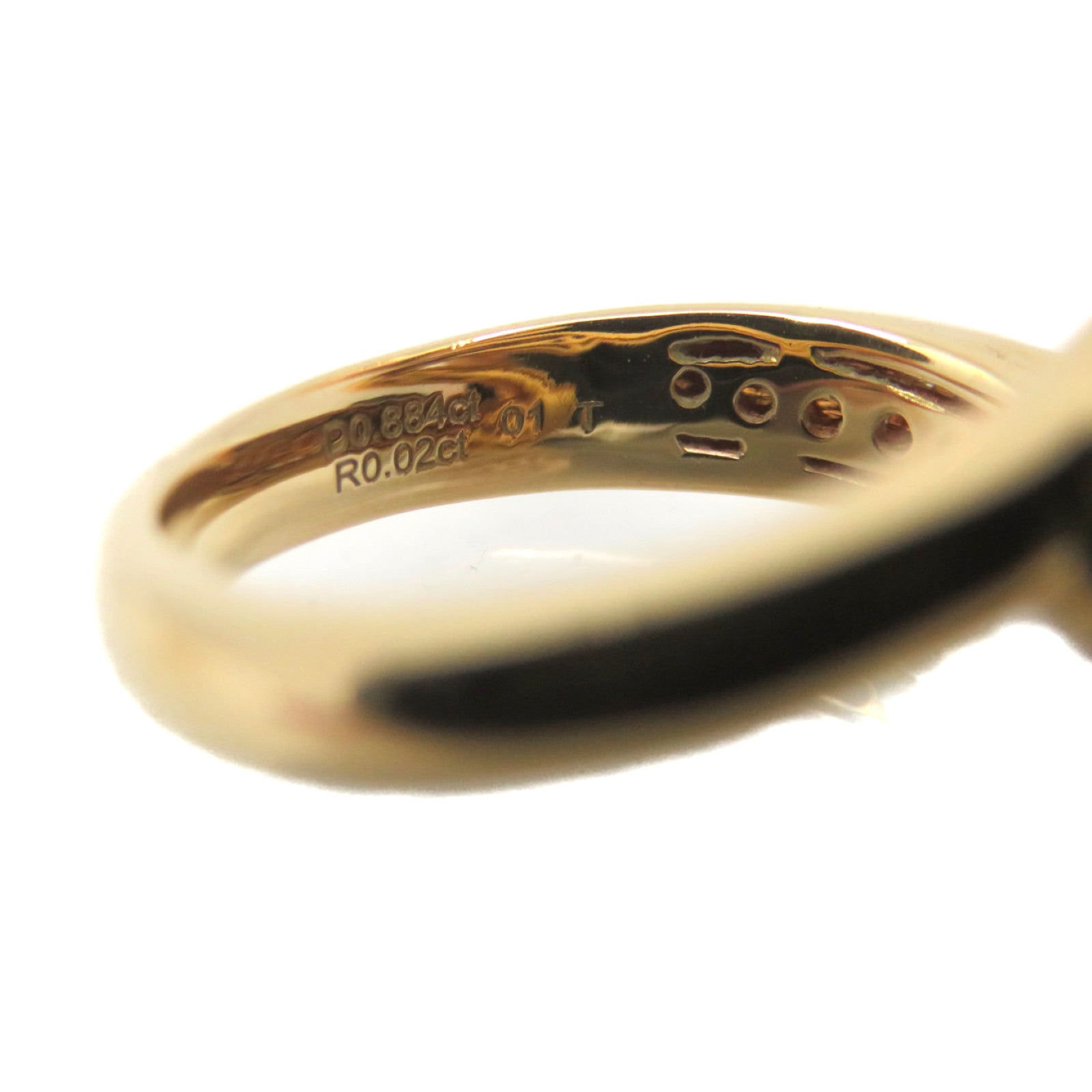 JEWELRY 【激減優惠】18K玫瑰金/0.884ct鑽石/0.02ct紅寶石Diamond Ring戒指US#5.75