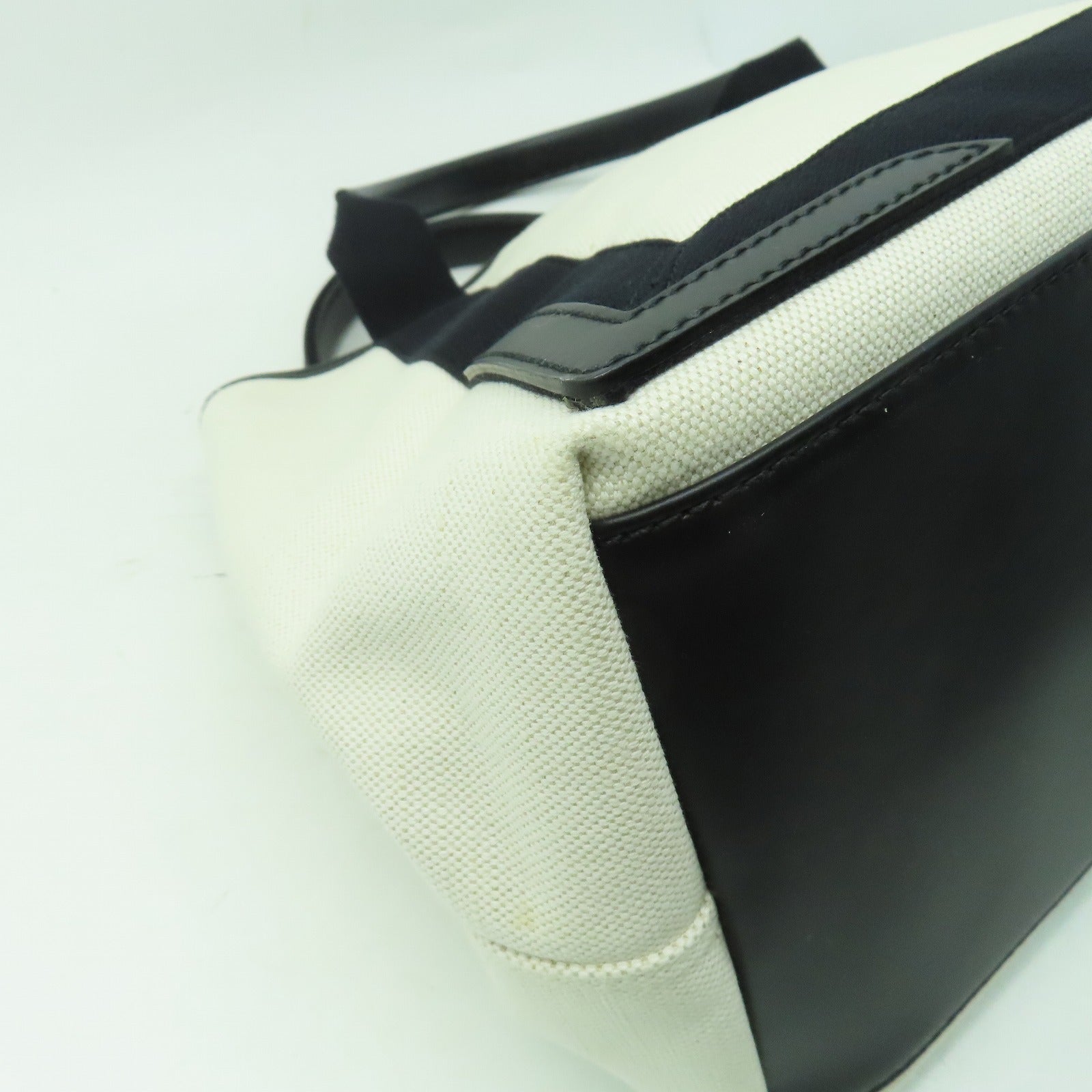BALENCIAGA 【激減優惠】帆布Tote Bag銀扣手挽袋白色/黑色