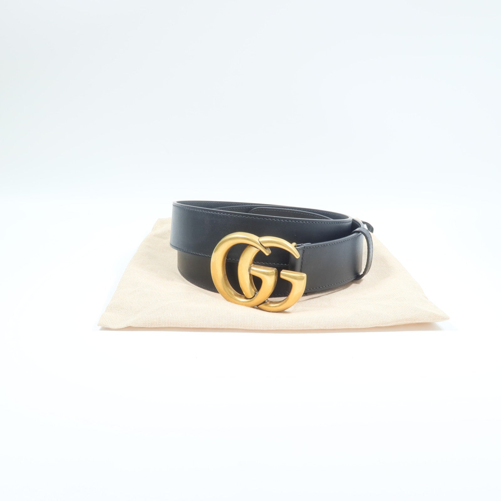 GUCCI 牛皮皮革GG Marmont皮帶