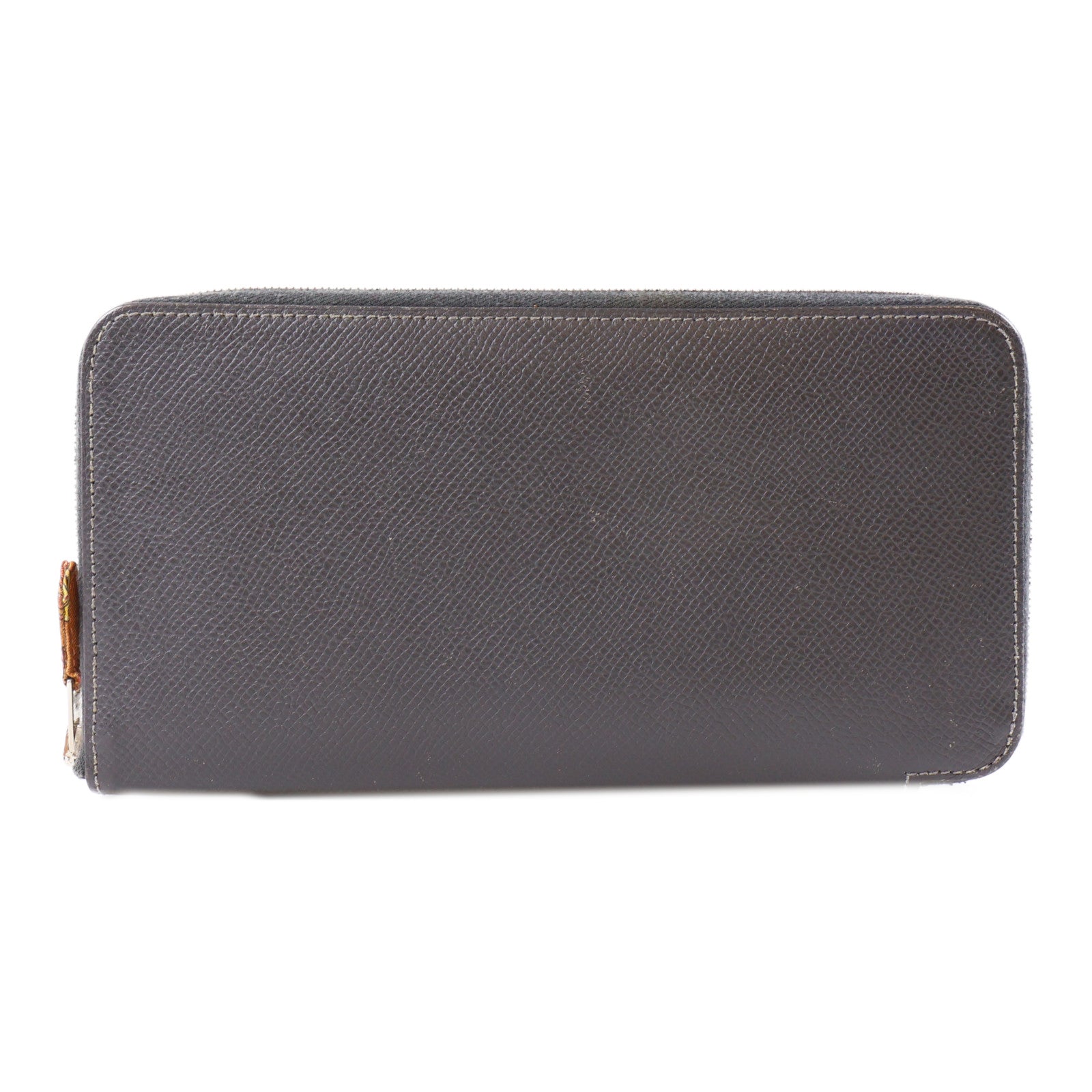 HERMES Veau Epsom皮革Silk In Classic Long Wallet銀扣長錢包灰色